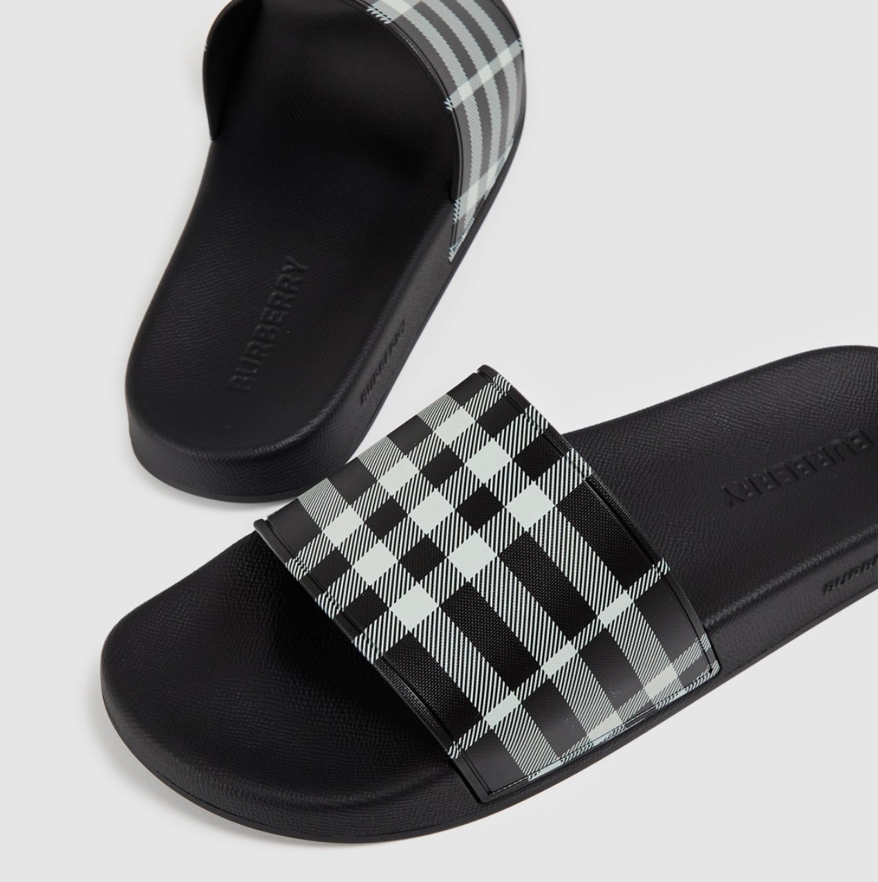 BURBERRY CHECK FURLEY LOGO SLIDER