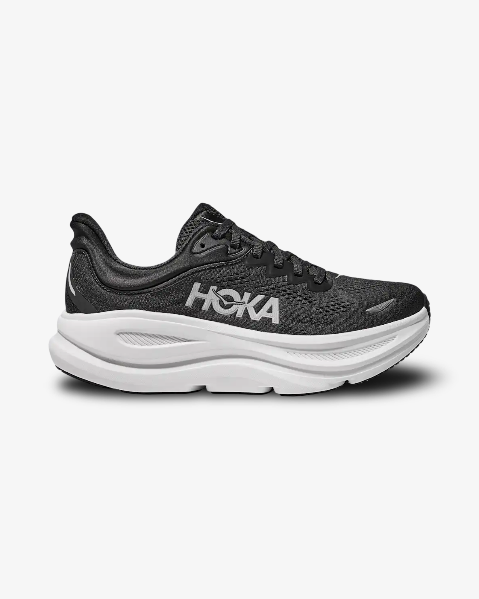 HOKA BONDI 9 BLACK WHITE trainer product image