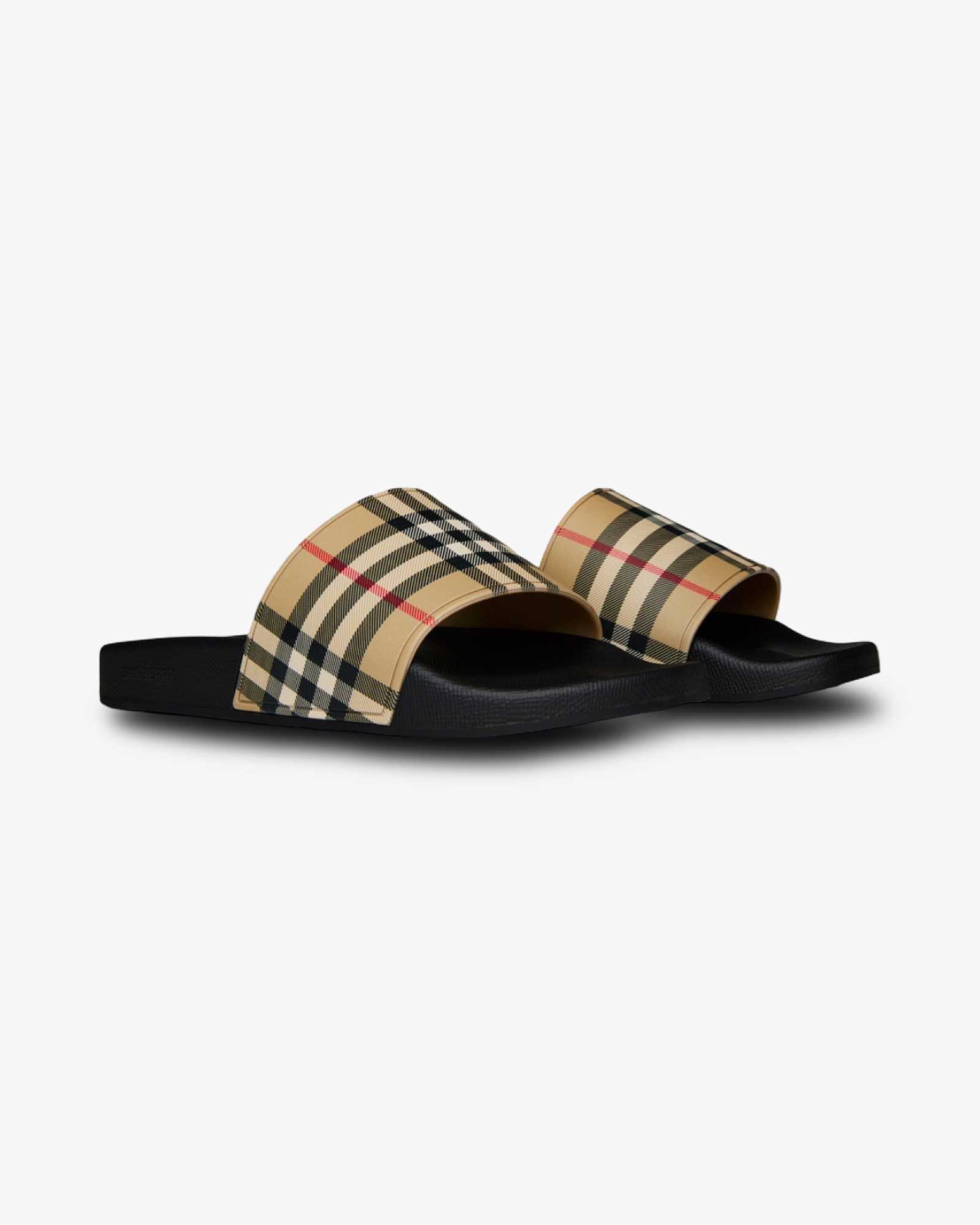 BURBERRY CHECK FURLEY LOGO SLIDER