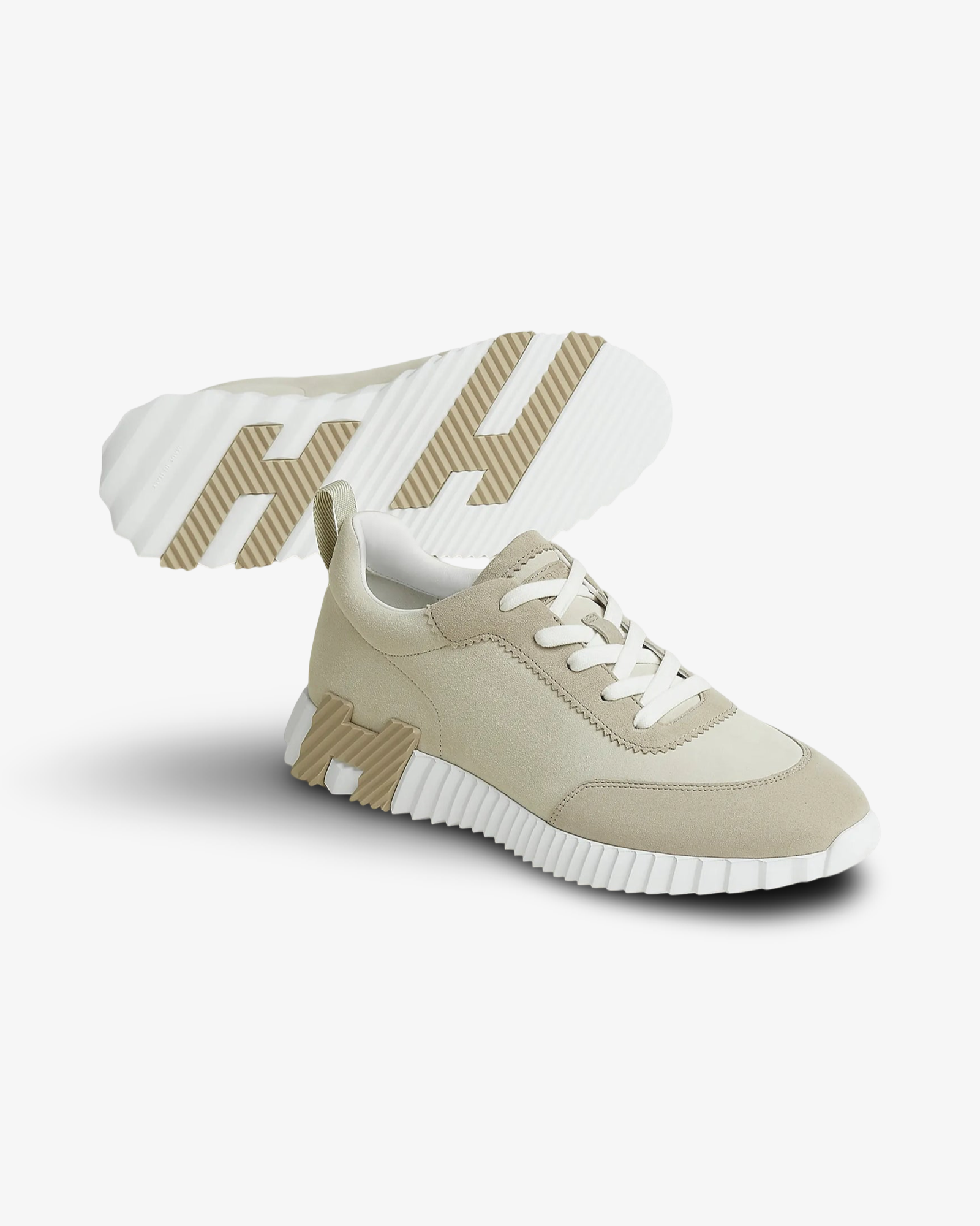 HERMÈS PARIS BOUNCING SNEAKER BEIGE GLAISE BEIGE ESQUISSE