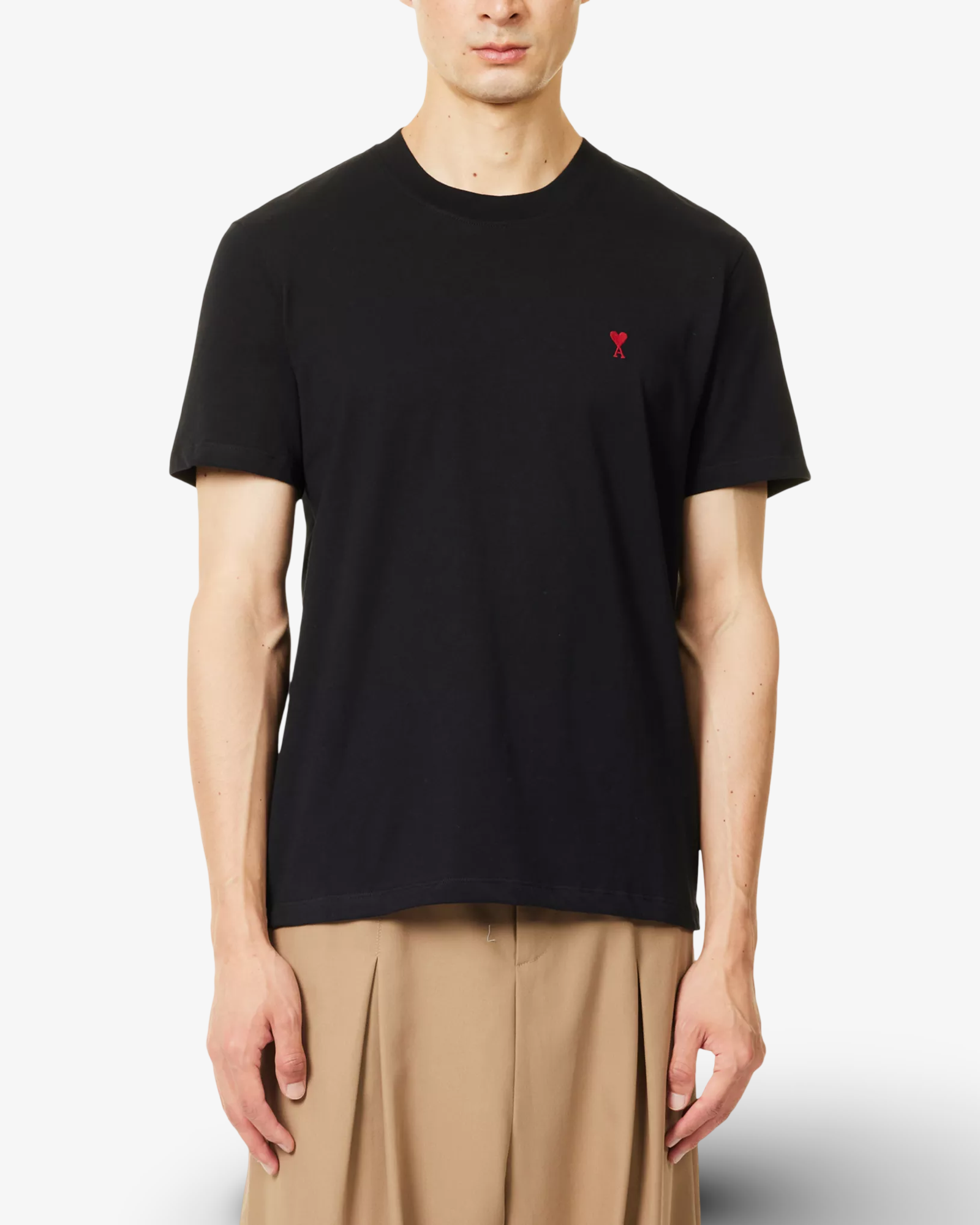 AMI PARIS LOGO LE COUEUR T-SHIRT BLACK