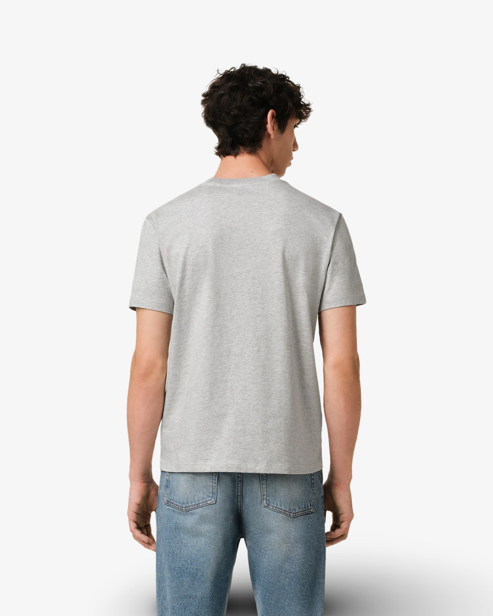 AMI PARIS LOGO LE COUEUR T-SHIRT GREY