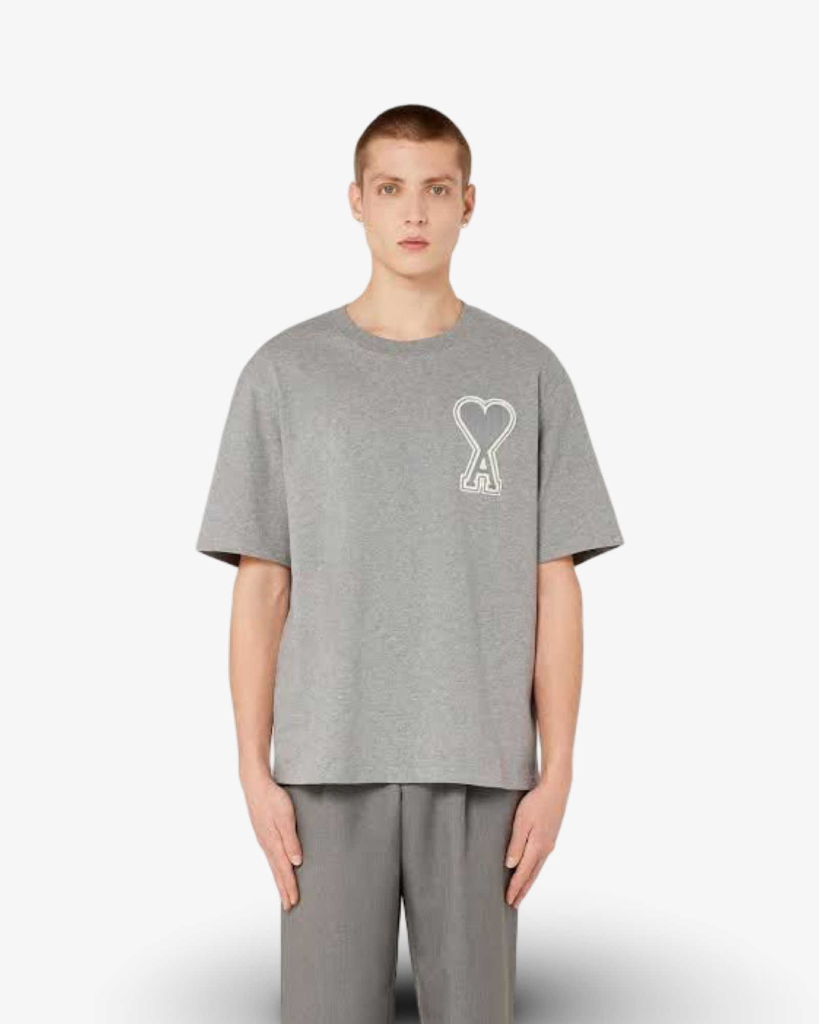 AMI PARIS BIG PATCH CARPET LOGO T-SHIRT