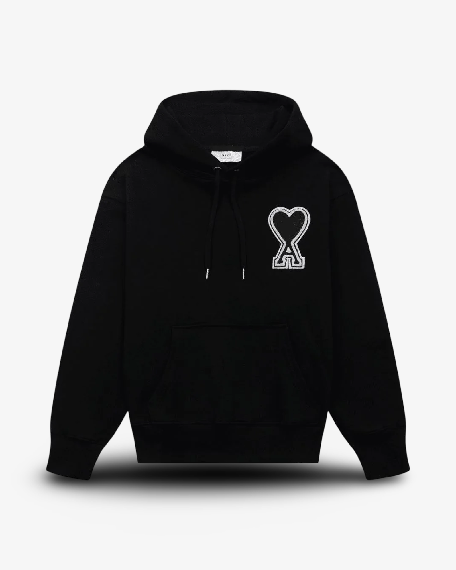 AMI PARIS DE COEUR HOODIE - BLACK