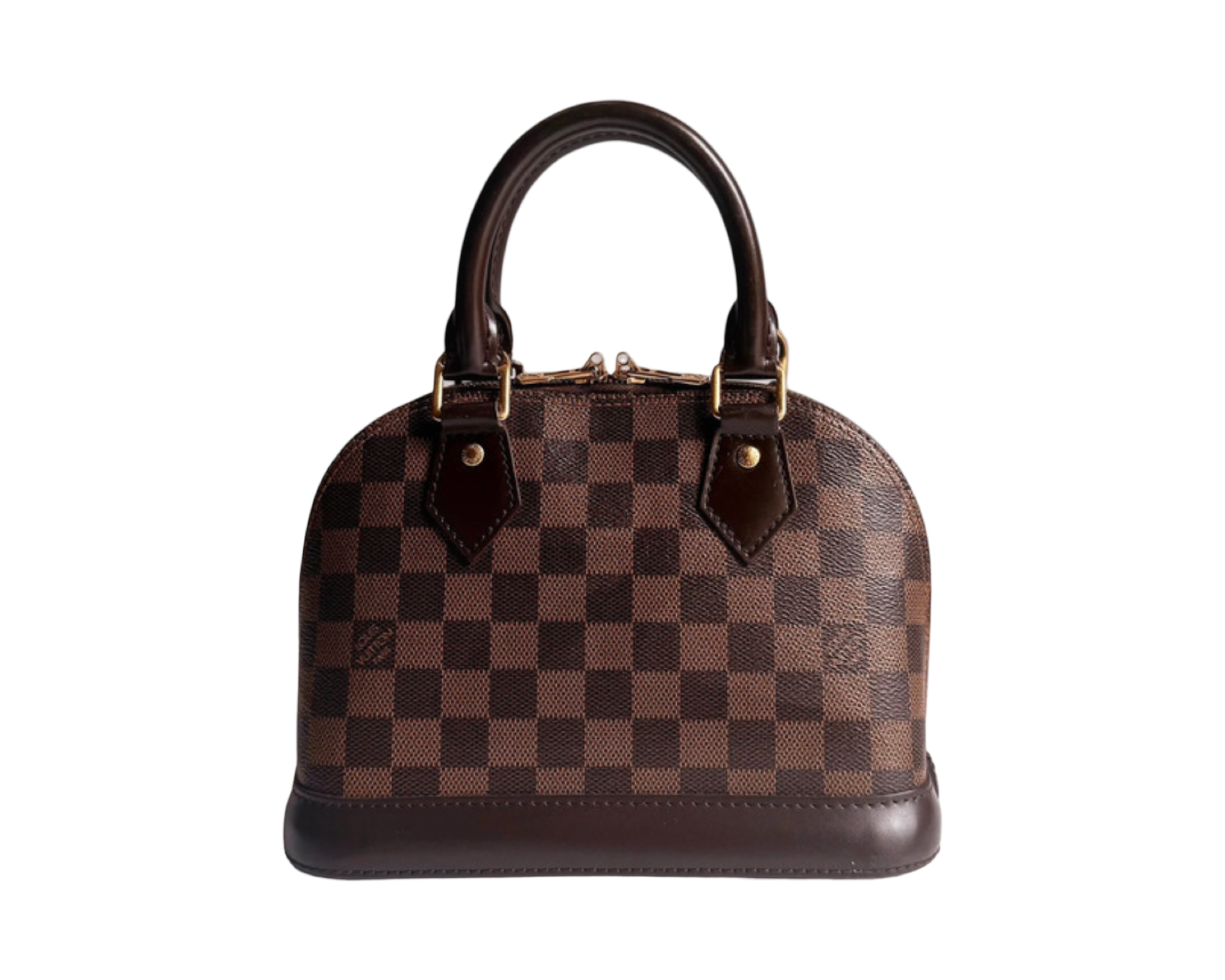 LOUIS VUITTON PRE-LOVED DAMIER EBENE ALMA BB HANDBAG