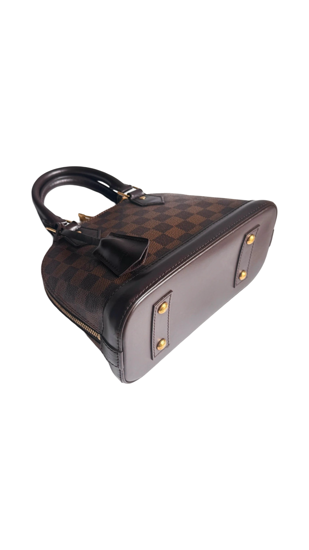 LOUIS VUITTON PRE-LOVED DAMIER EBENE ALMA BB HANDBAG
