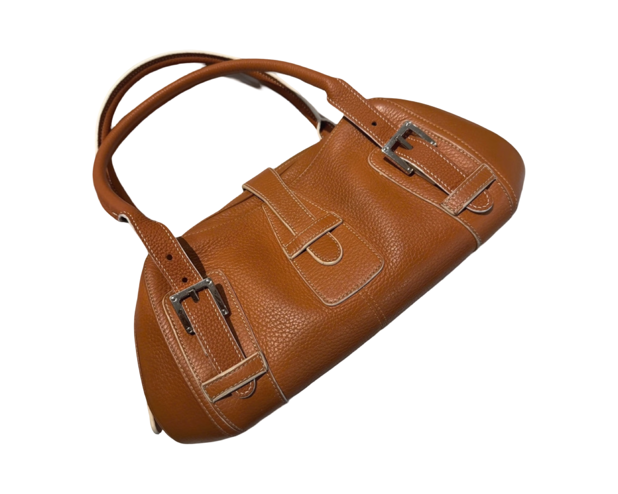 LOEWE PRE-LOVED VINTAGE SENDA LEATHER SHOULDER BAG