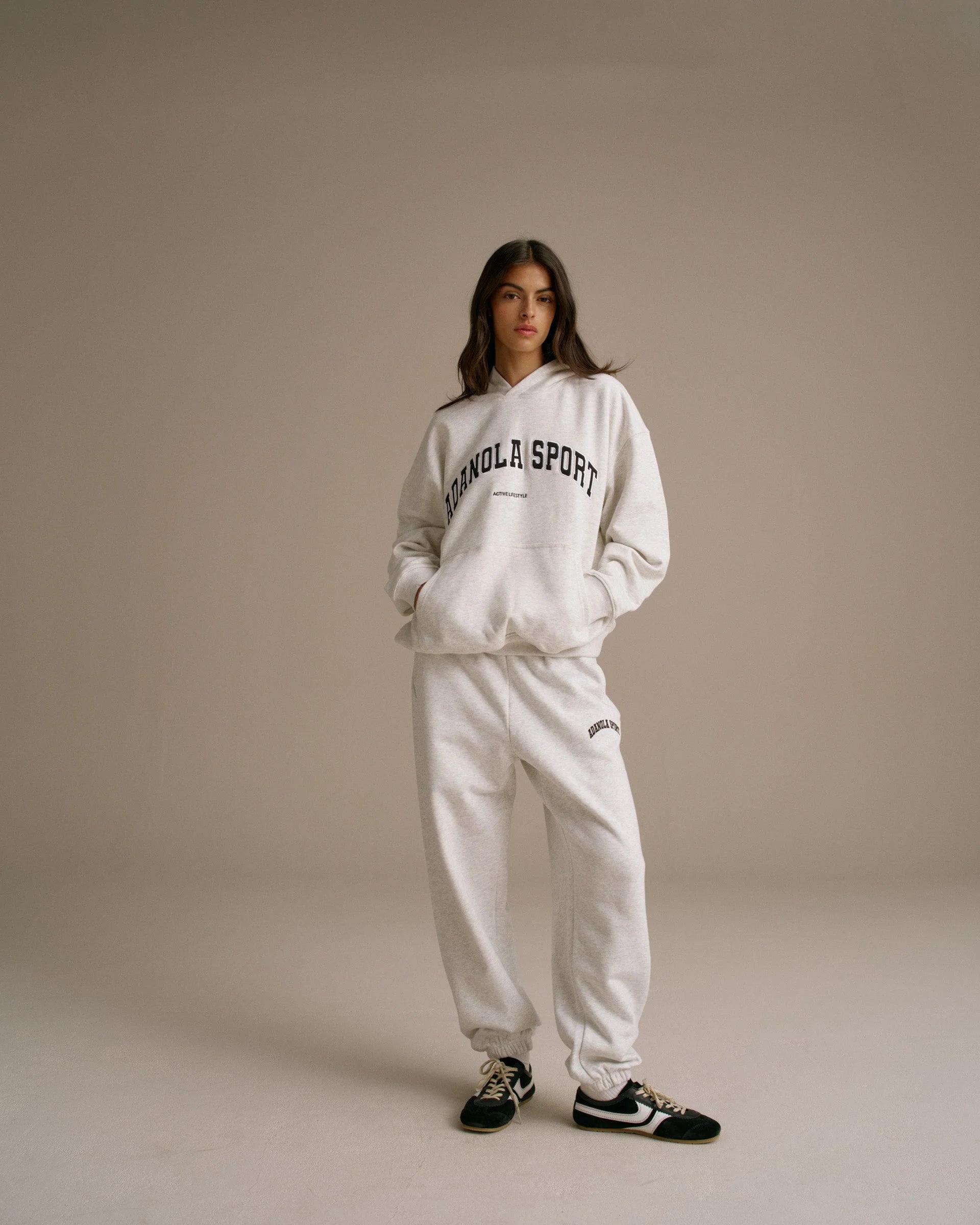 Adanola AS oversized hoodie - Light grey melange