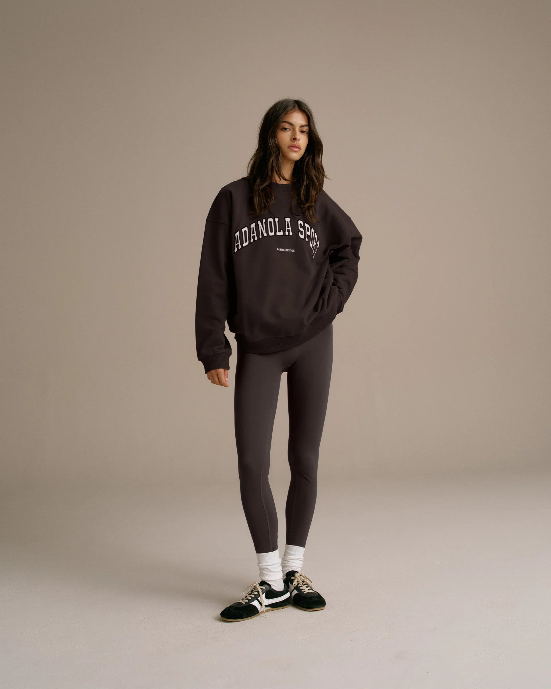 Adanola As Oversized Sweatshirt - Coffee Bean