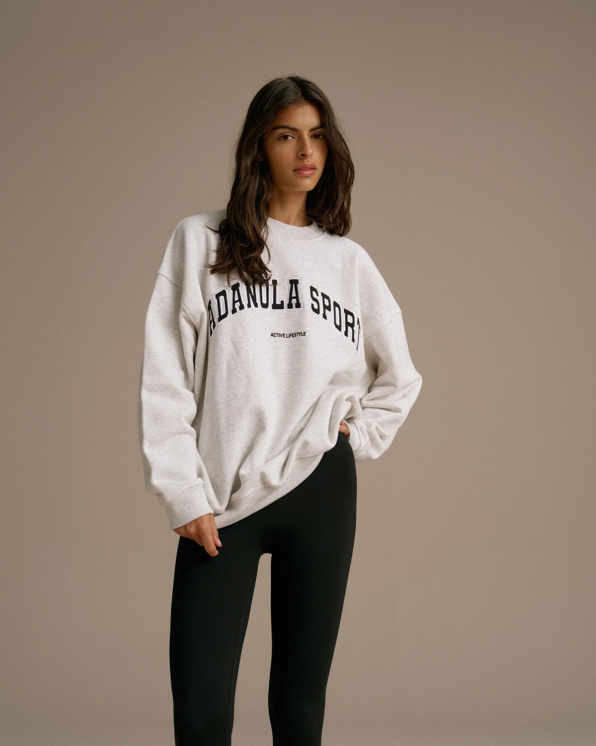 Adanola As Oversized Sweatshirt - Light Grey Melange