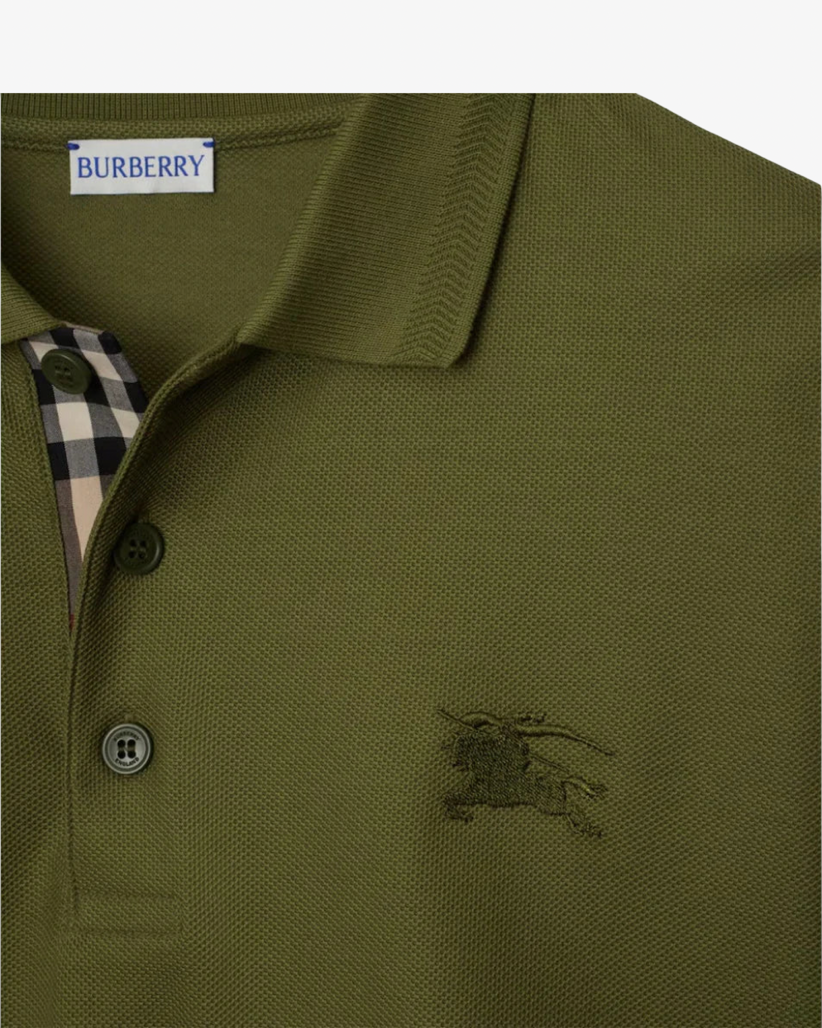 BURBERRY MONOGRAM POLO SHIRT - KHAKI GREEN