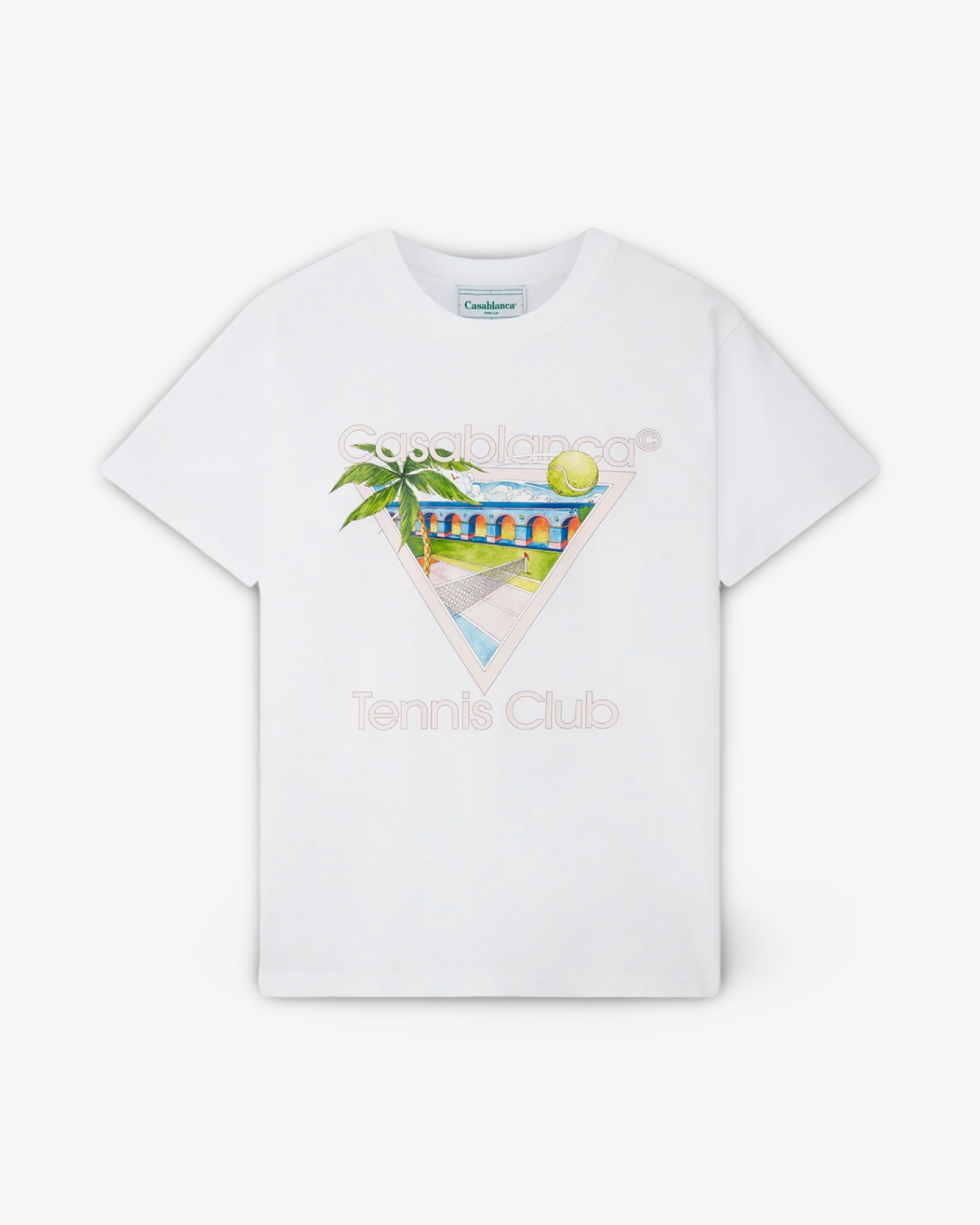 Casablanca TENNIS CLUB ICON SHORT SLEEVE T‑SHIRT