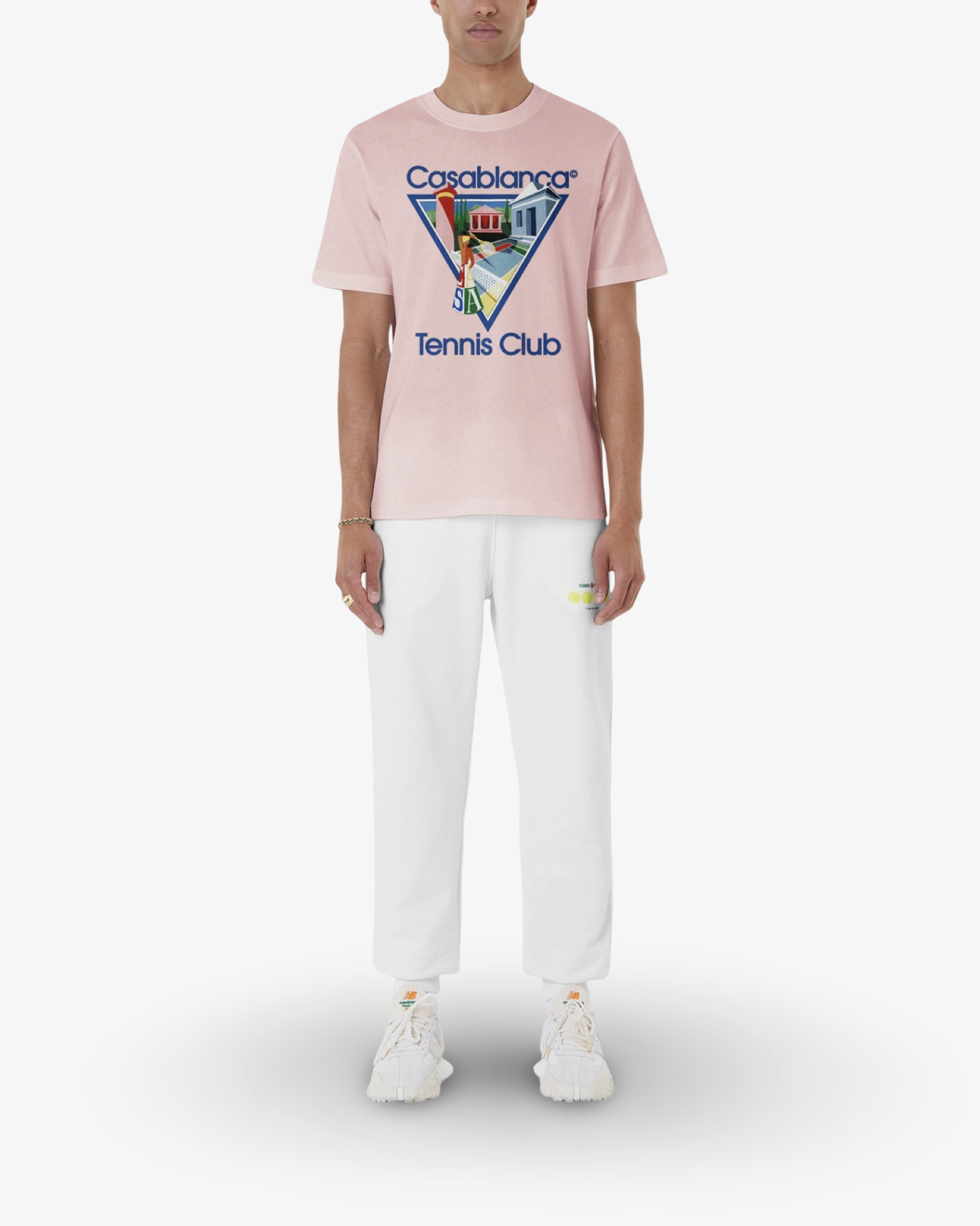Casablanca TENNIS CLUB ICON SHORT SLEEVE T‑SHIRT