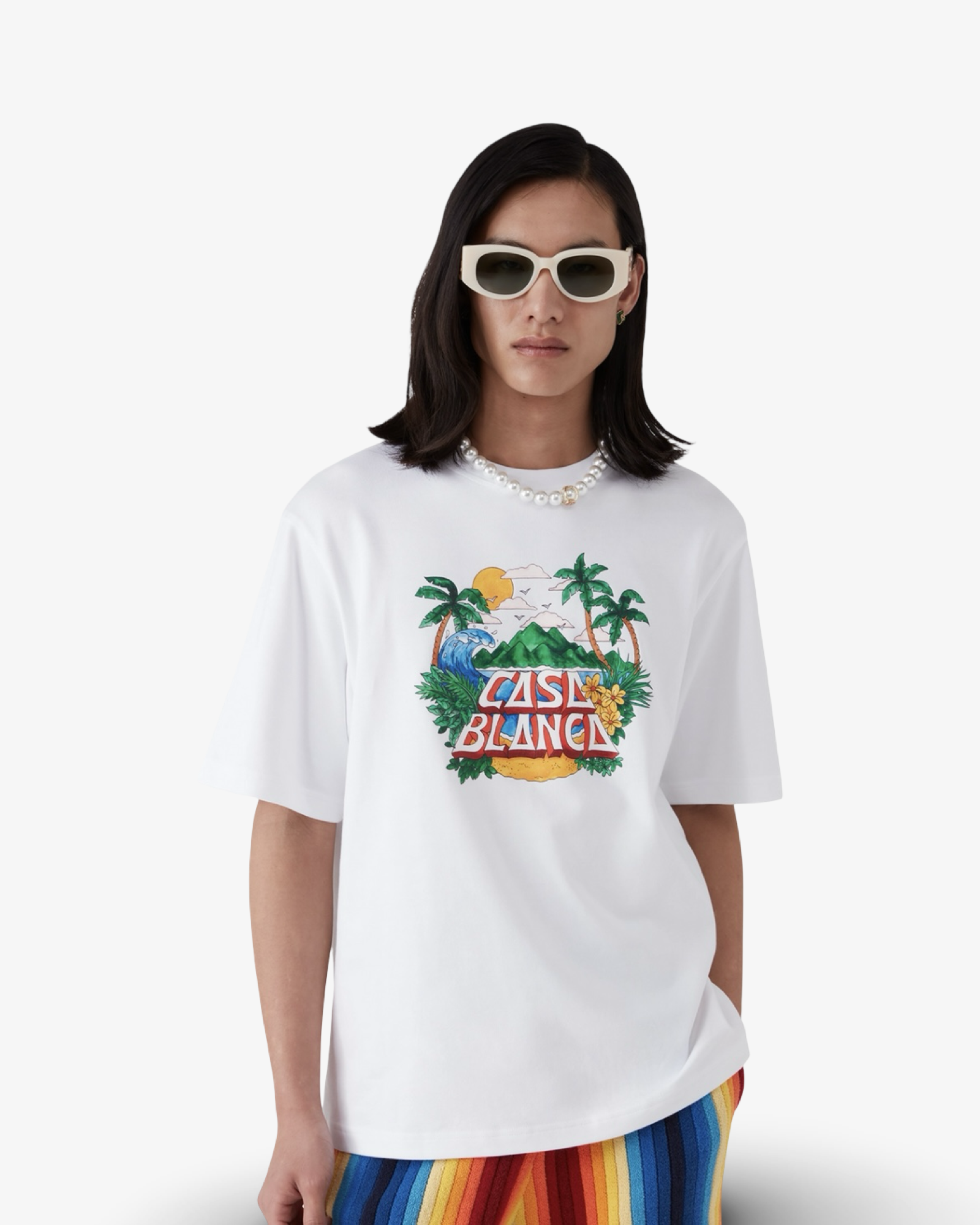 Casablanca CASA BEACH WAVE SHORT SLEEVE T‑SHIRT