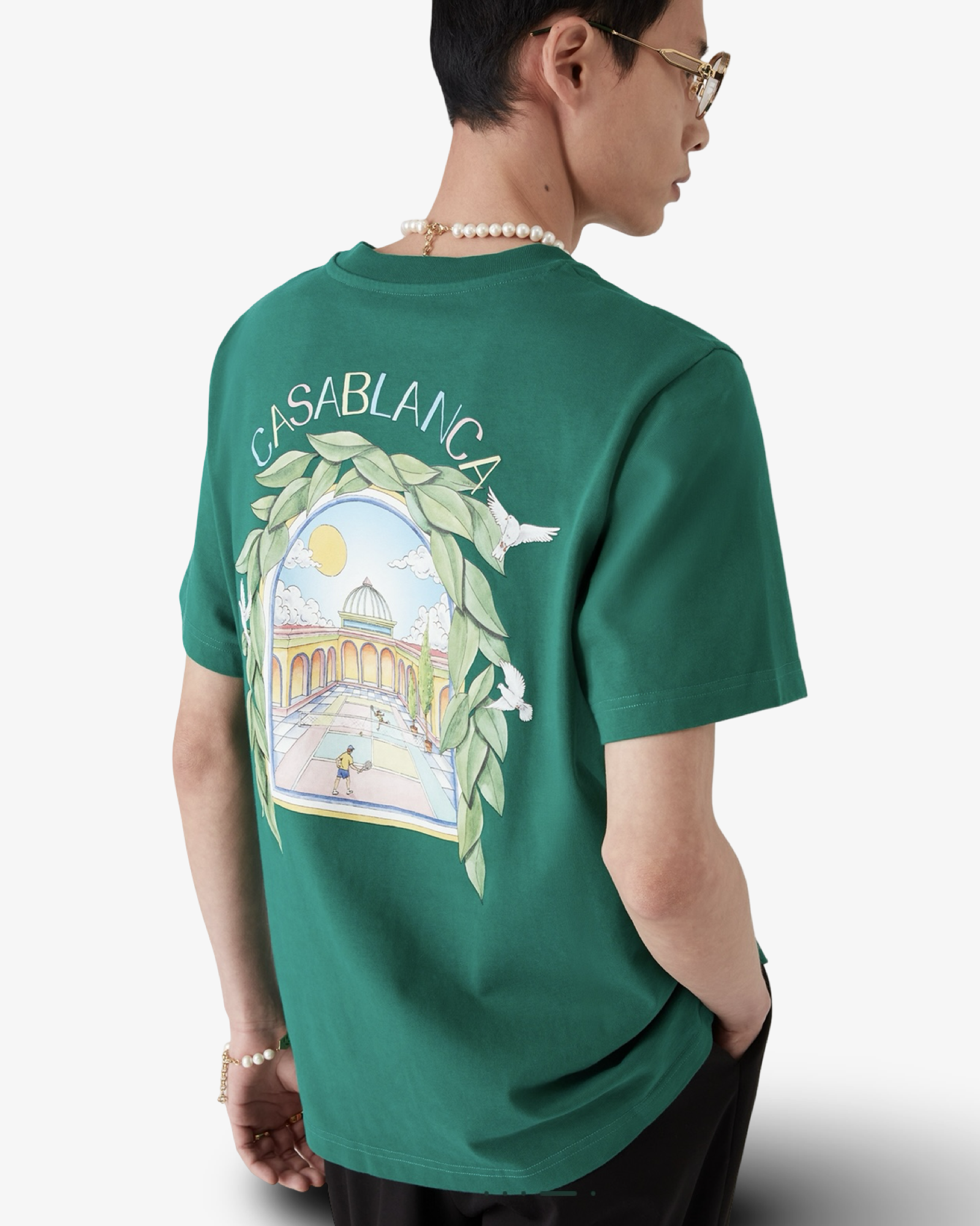 Casablanca L'Arche De Tennis Short Sleeve T-Shirt