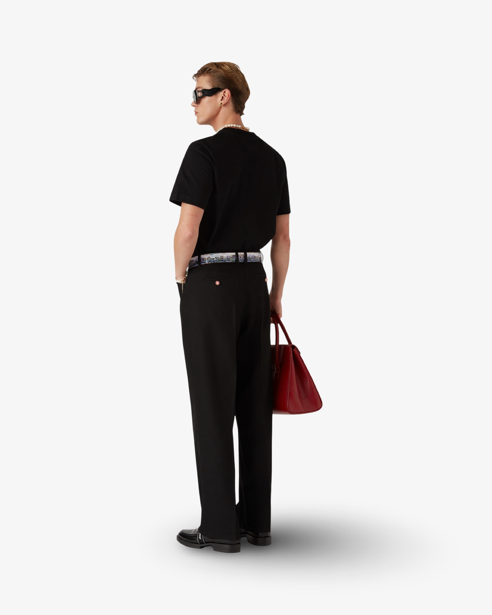 Casablanca BLACK DIAMOND LOGO SHORT SLEEVE T‑SHIRT