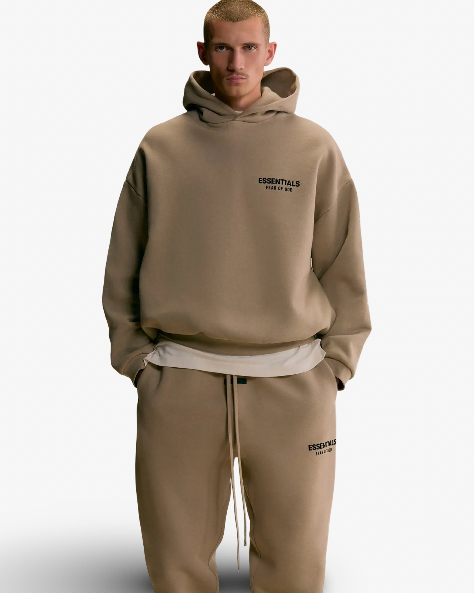 FEAR OF GOD ESSENTIALS HOODIE - DESERT SAND