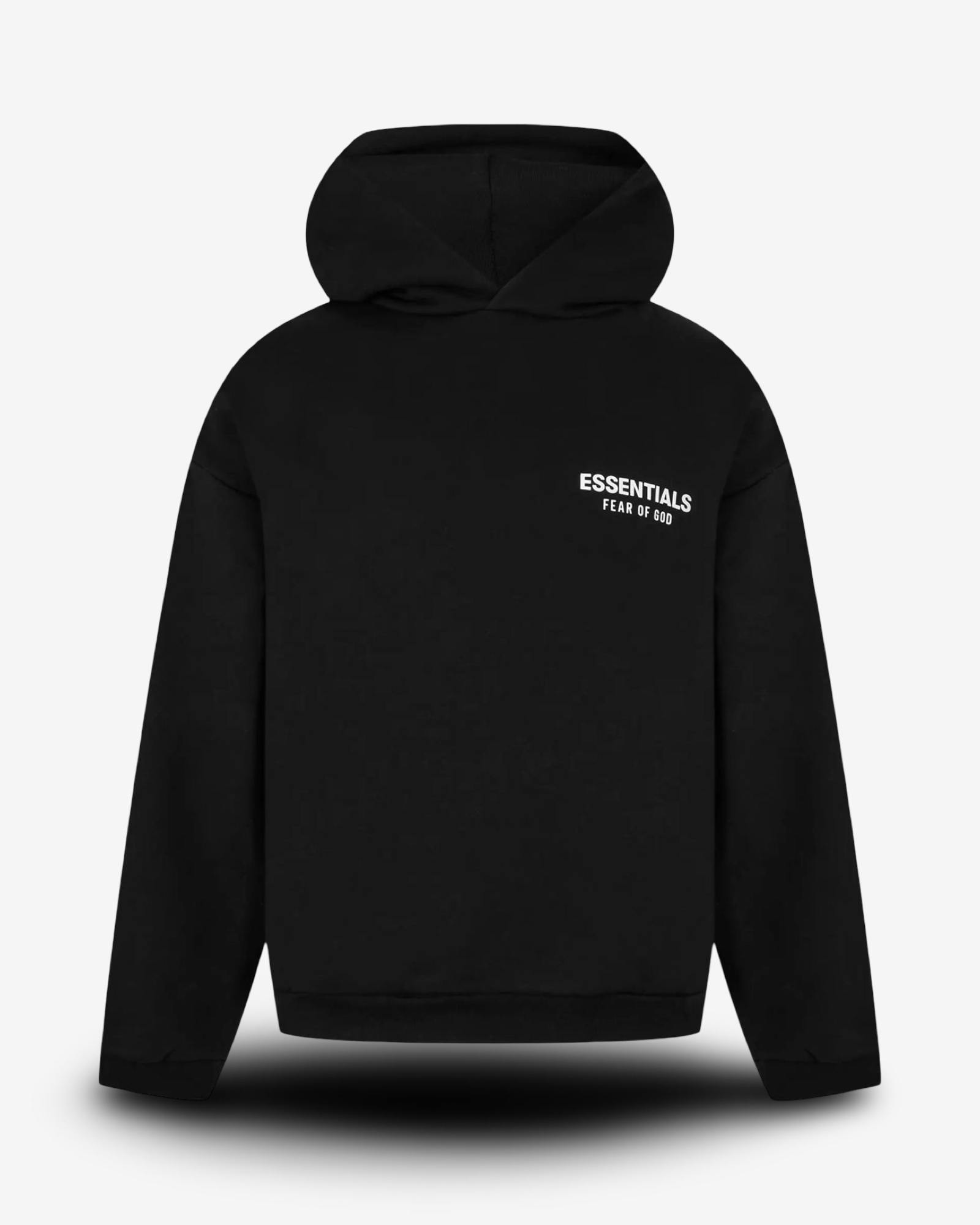 Fear of God Essentials Fleece Hoodie Black FW24 | Precasuals