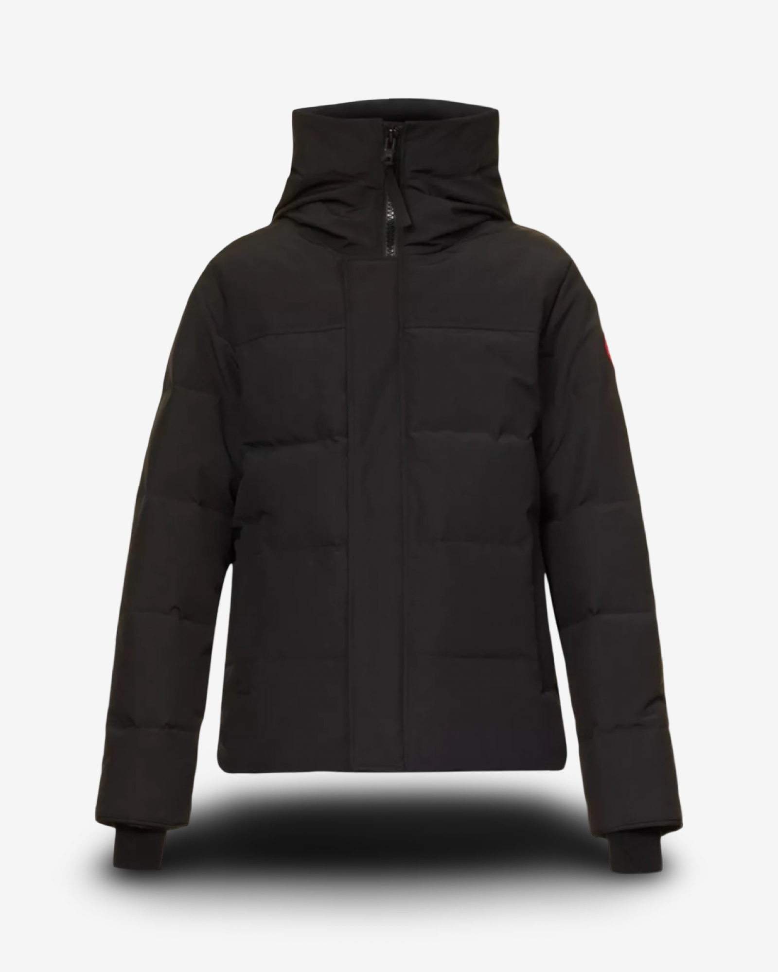 CANADA GOOSE MACMILLAN FUNNEL-NECK TWILL-DOWN PARKA JACKET BLACK
