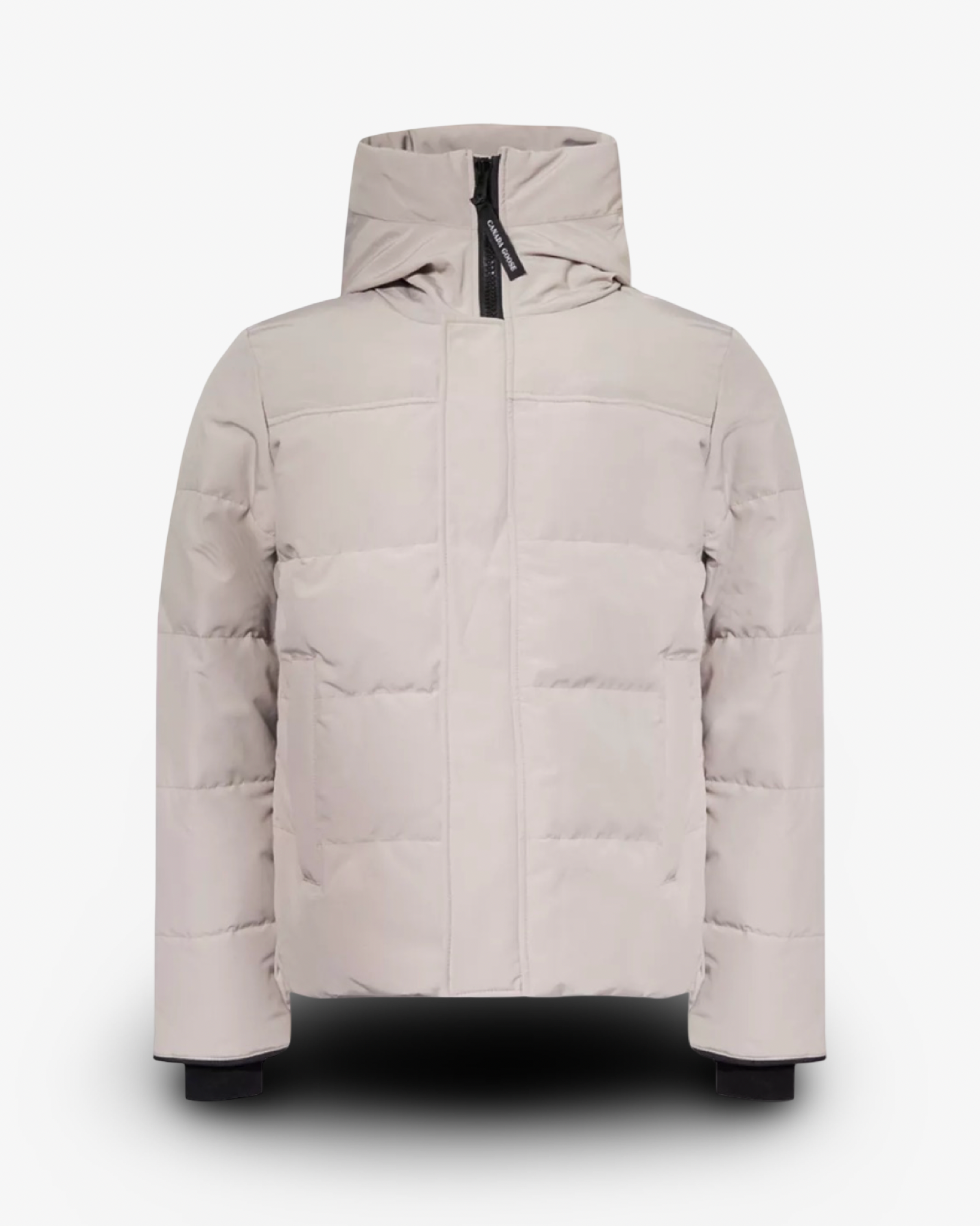 CANADA GOOSE MACMILLAN FUNNEL-NECK TWILL-DOWN PARKA JACKET LIMESTONE
