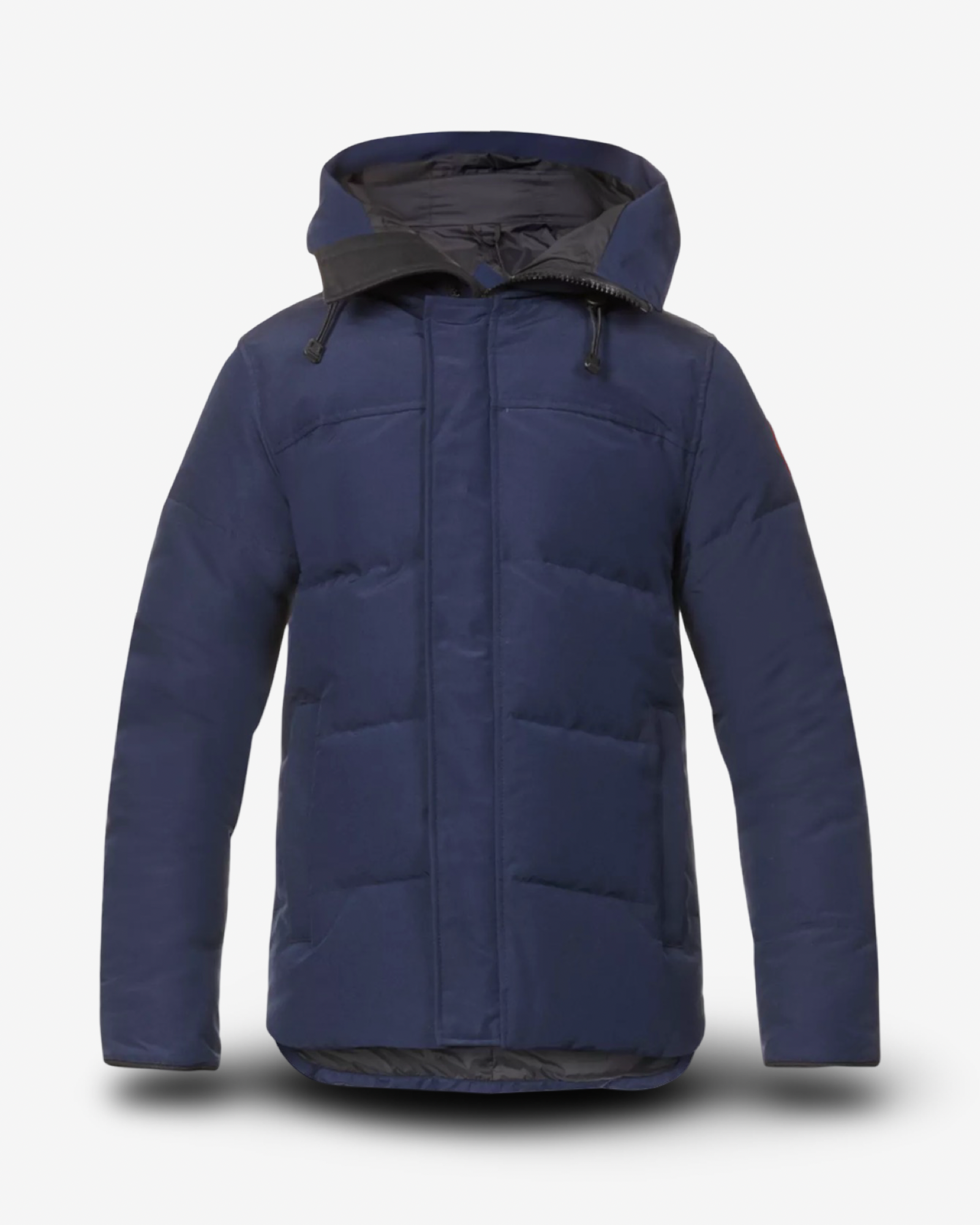 CANADA GOOSE MACMILLAN FUNNEL-NECK TWILL-DOWN PARKA JACKET ATLANTIC NAVY