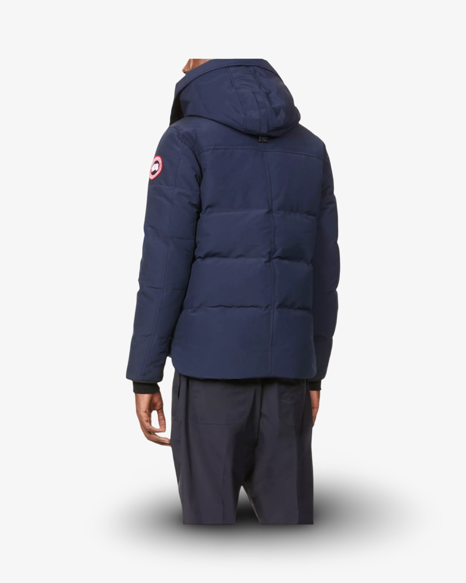 CANADA GOOSE MACMILLAN FUNNEL-NECK TWILL-DOWN PARKA JACKET ATLANTIC NAVY