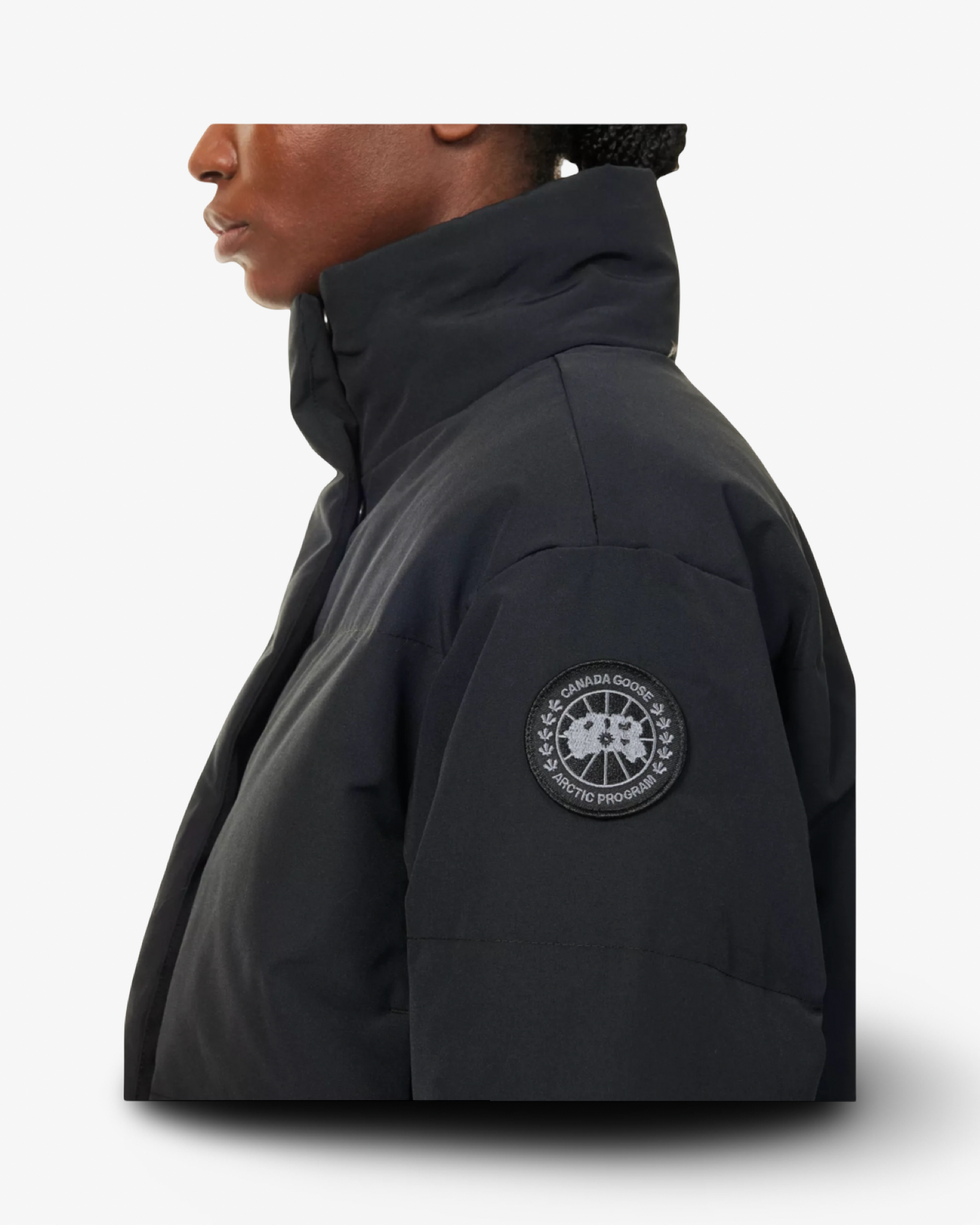 CANADA GOOSE GRANDVIEW LOGO-PATCH CROPPED SHELL-DOWN PUFFER JACKET