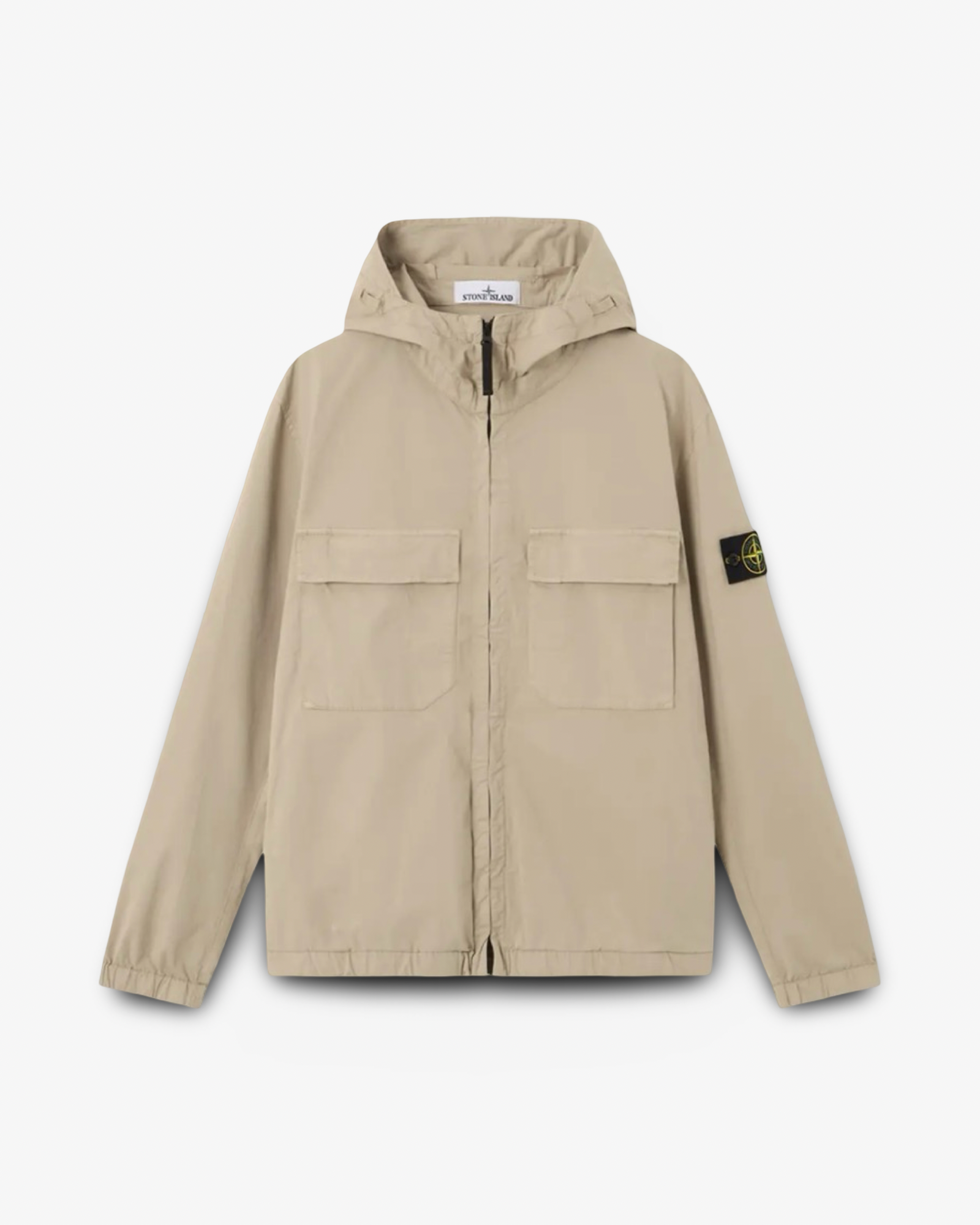 STONE ISLAND ZIP THROUGH RAIN JACKET - BEIGE