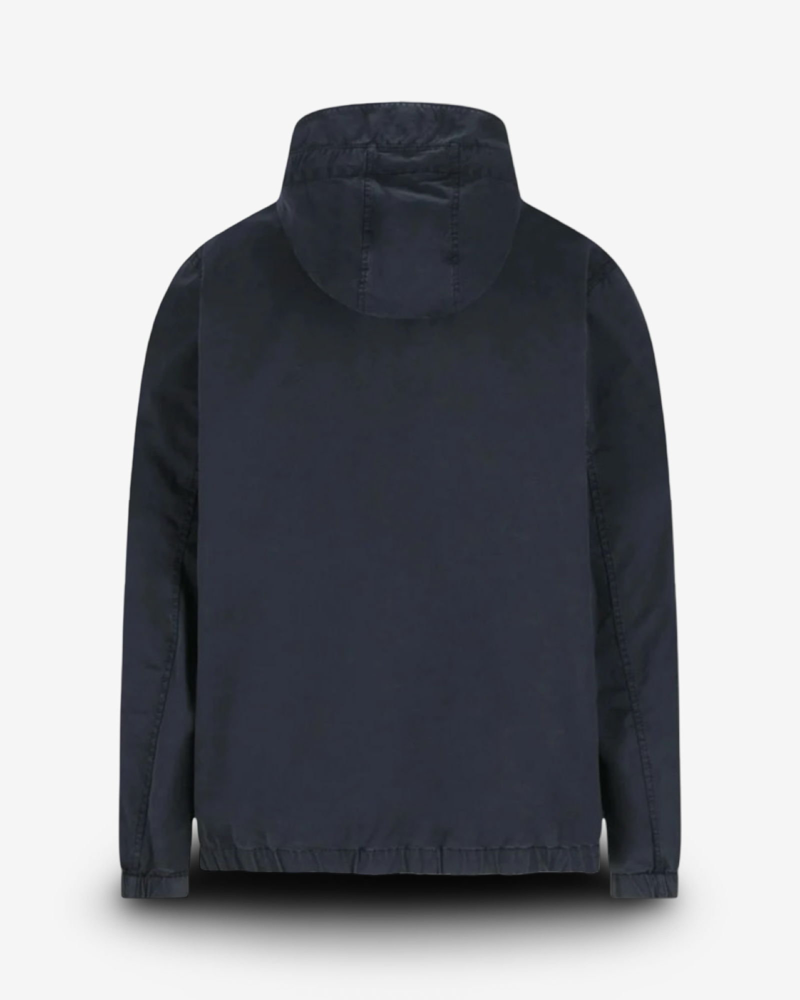 STONE ISLAND TWILL HOODED ZIP THROUGH JACKET - NAVY