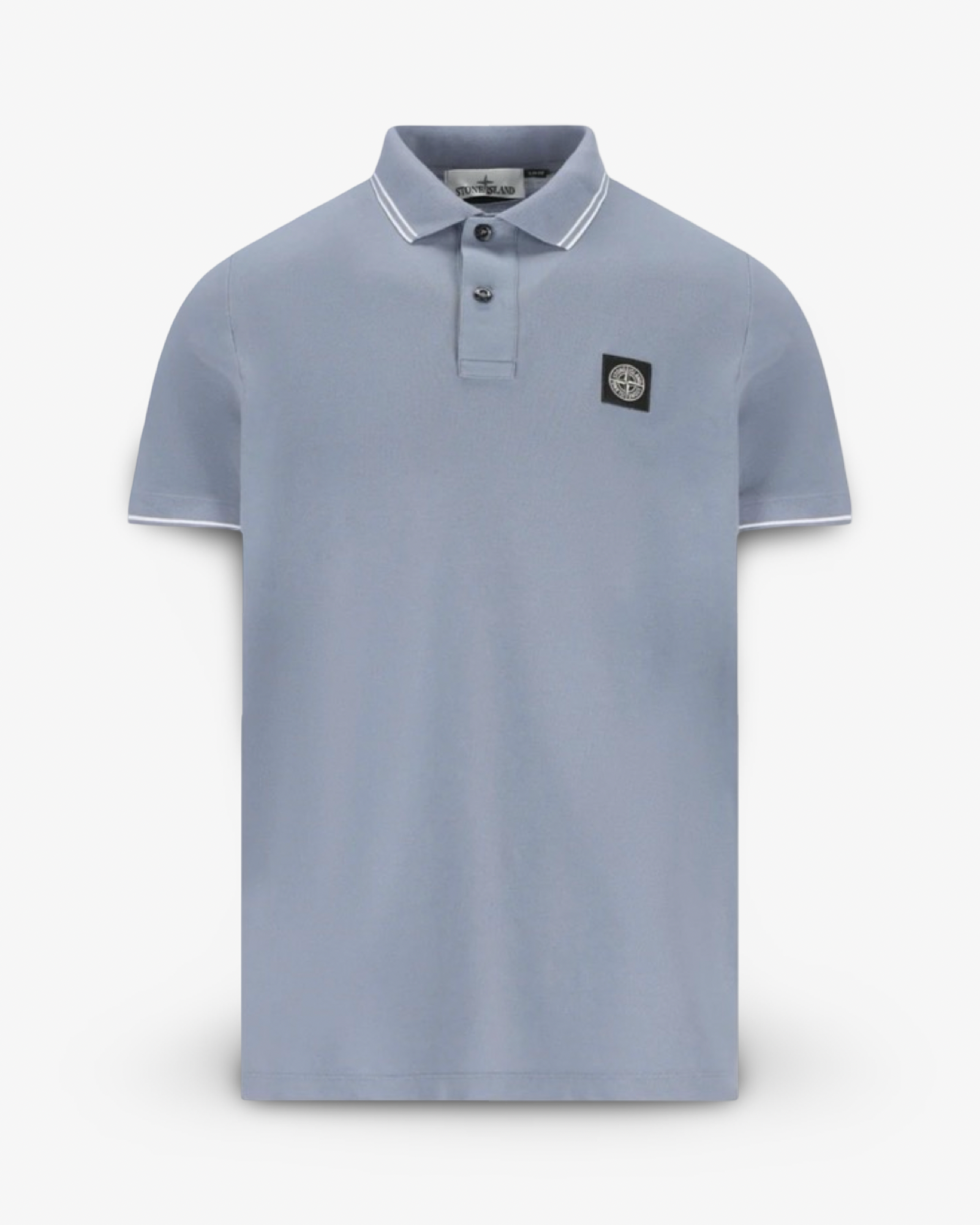 STONE ISLAND COMPASS PATCH POLO SHIRT - BLUE