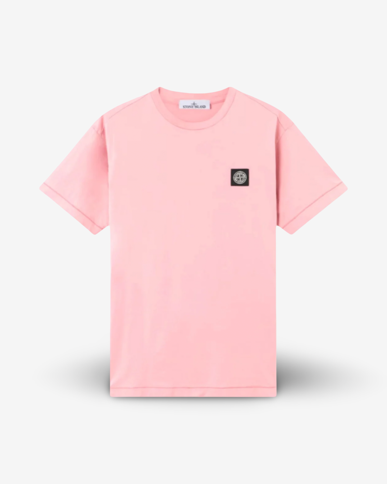 STONE ISLAND COMPASS PATCH T-SHIRT - PINK PRE-LOVED