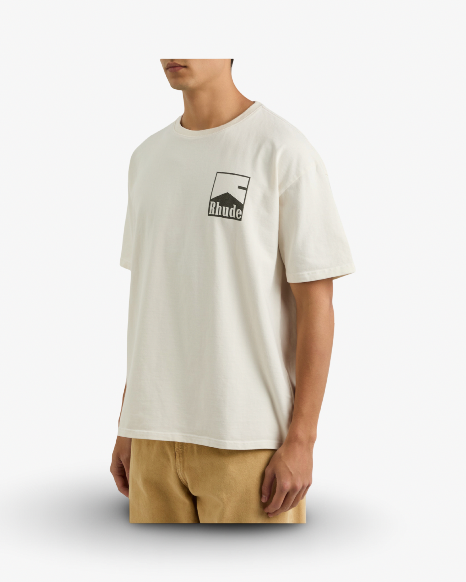 RHUDE CHEVRON LOGO PRINT T-SHIRT