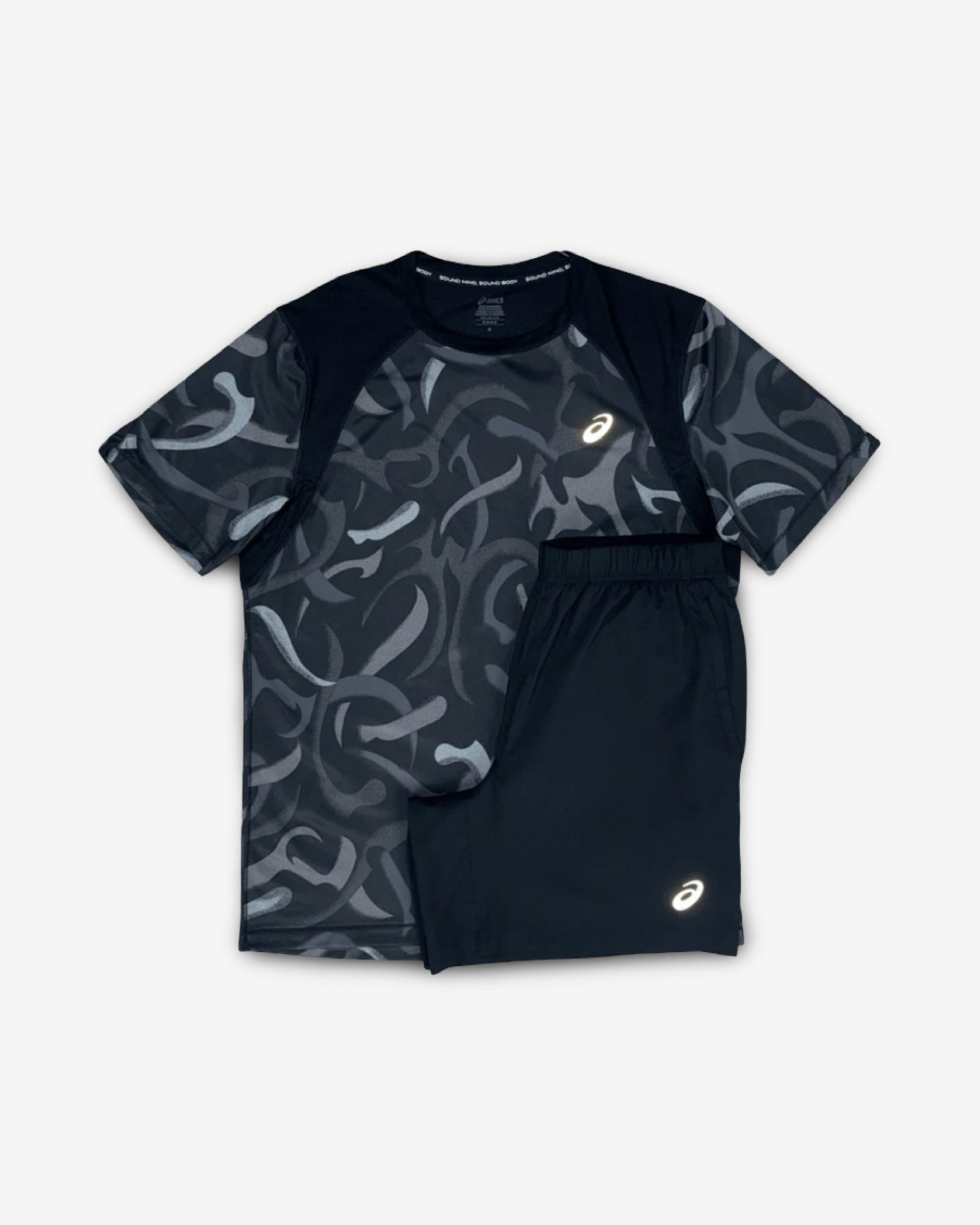 ASICS PRINTED T-SHIRT SET 'BLACK'