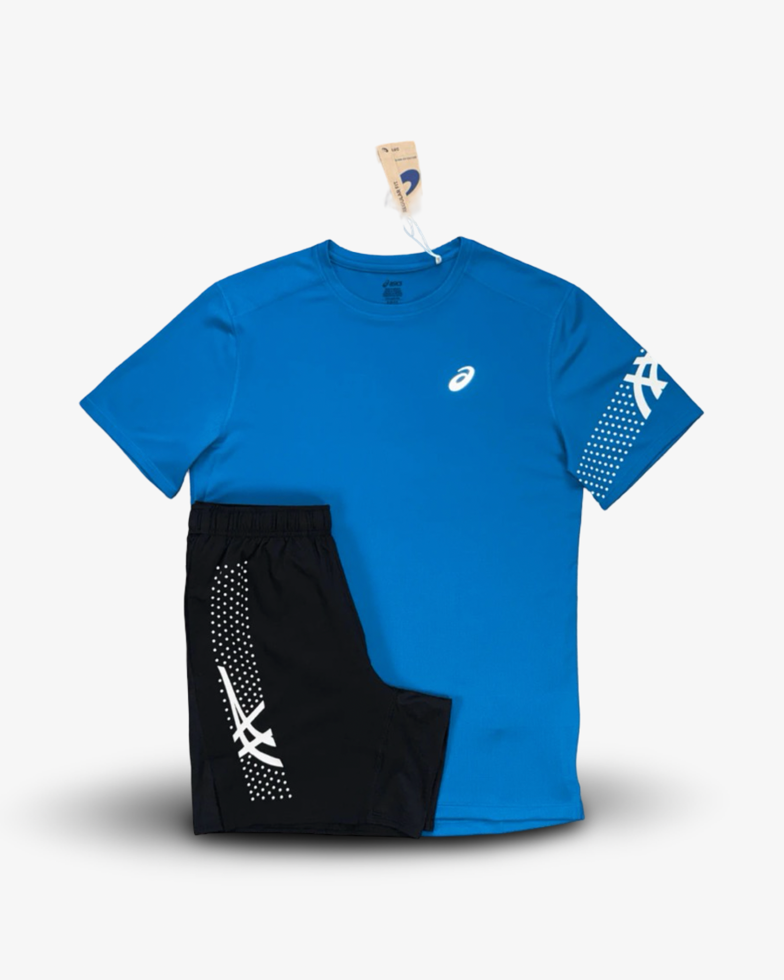 ASICS ICON T-SHIRT SET 'AEGAN BLUE/BLACK'