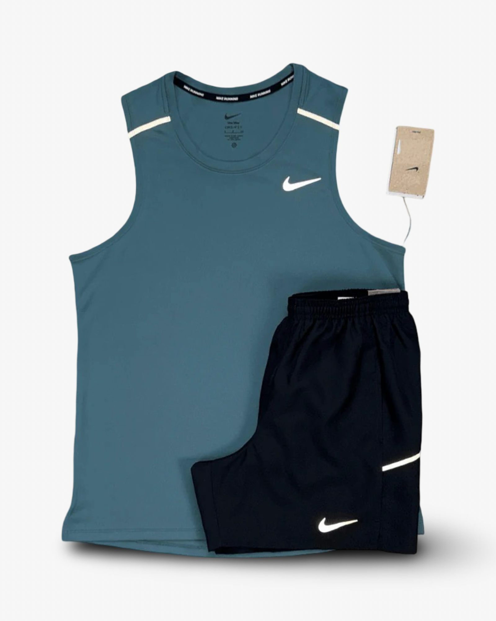 NIKE MILER 1.0 VEST SET 'MINERAL SLATE/BLACK'