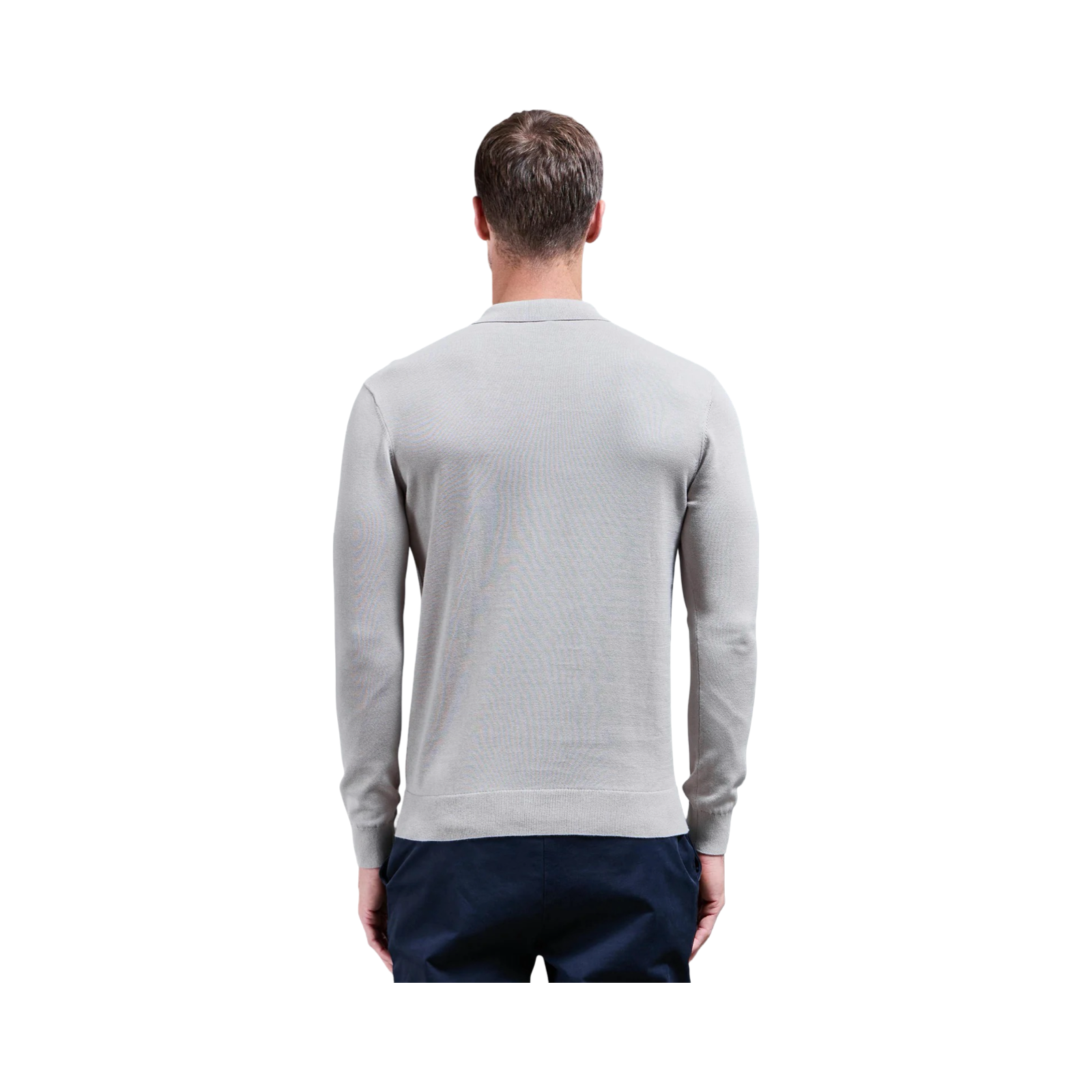 ARNE LONG SLEEVE HALF ZIP POLO SHIRT STONE