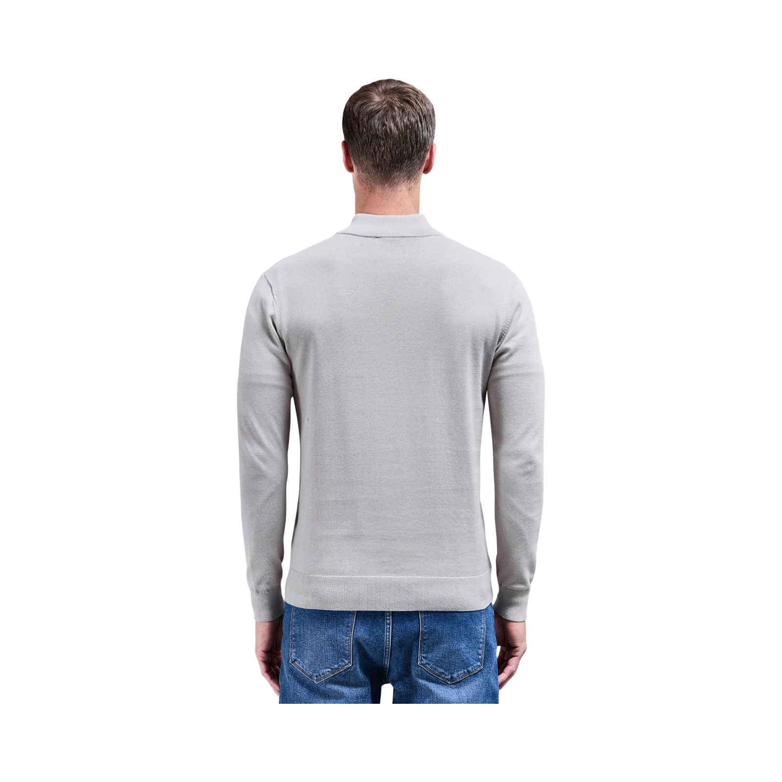 ARNE HALF ZIP JUMPER STONE