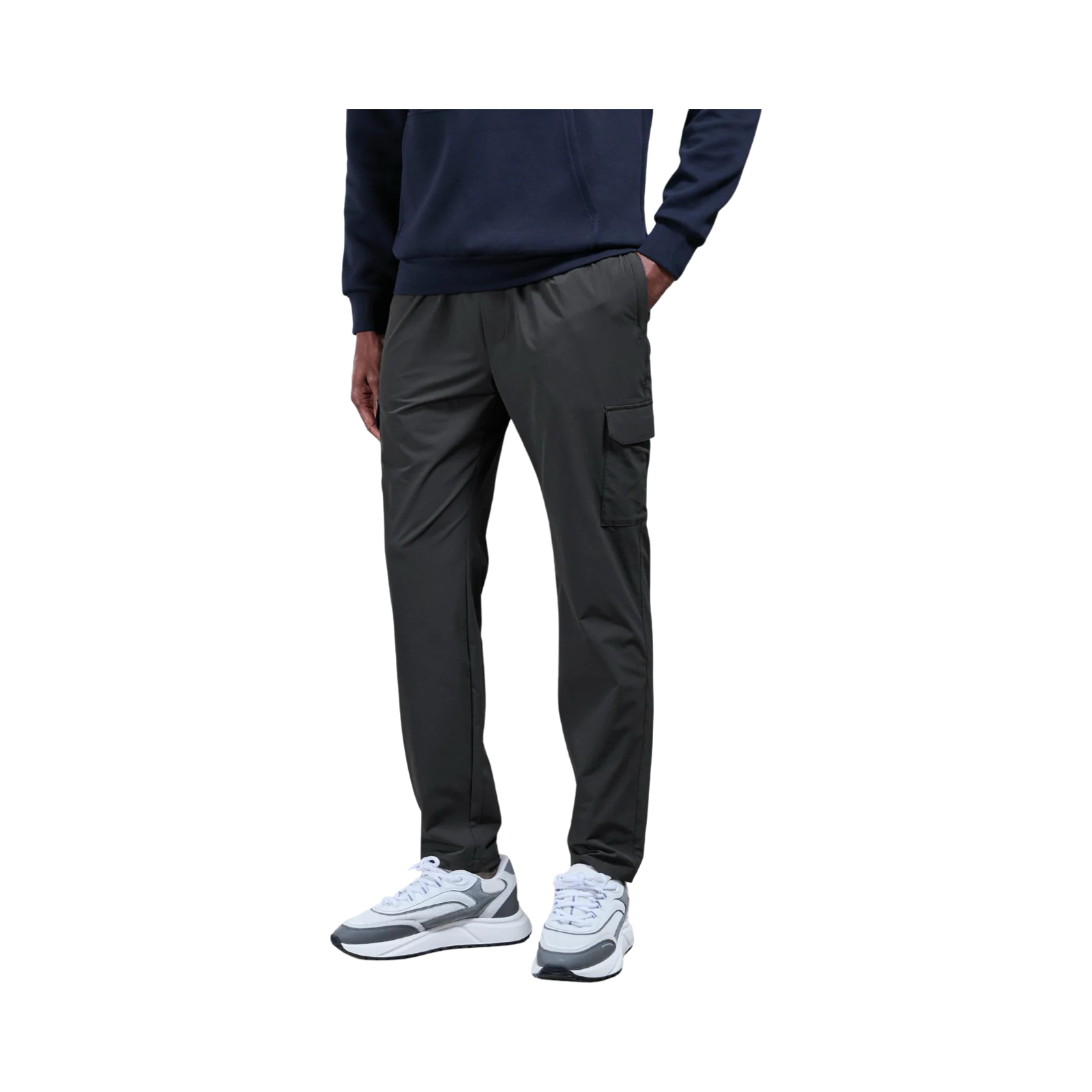 LARNE FLAT POCKET CARGO TROUSER GREY