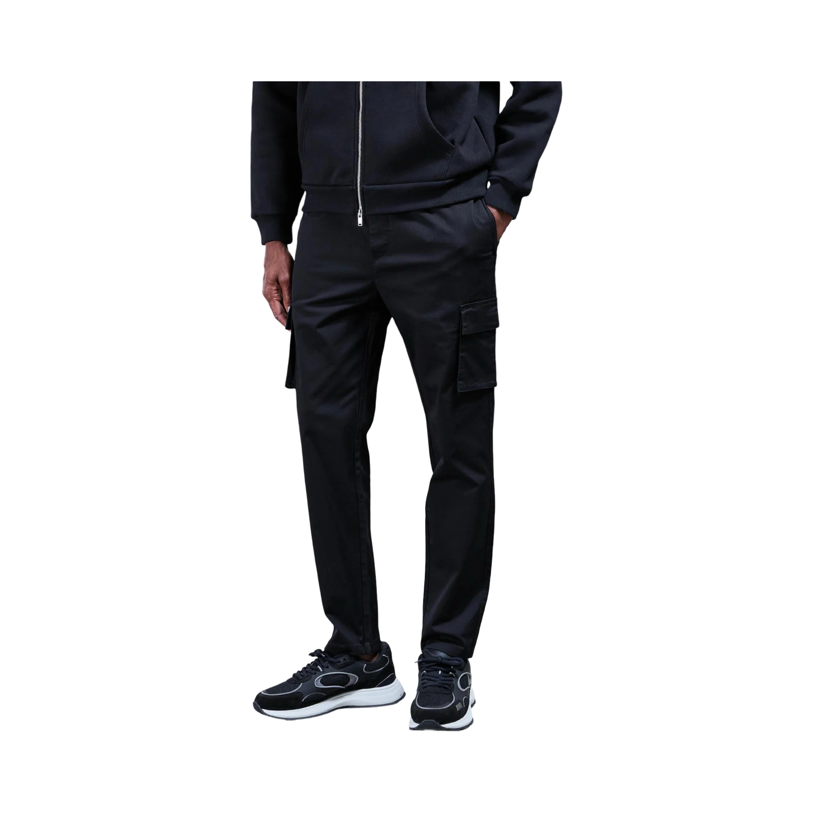 ARNE COTTON CARGO TROUSER BLACK