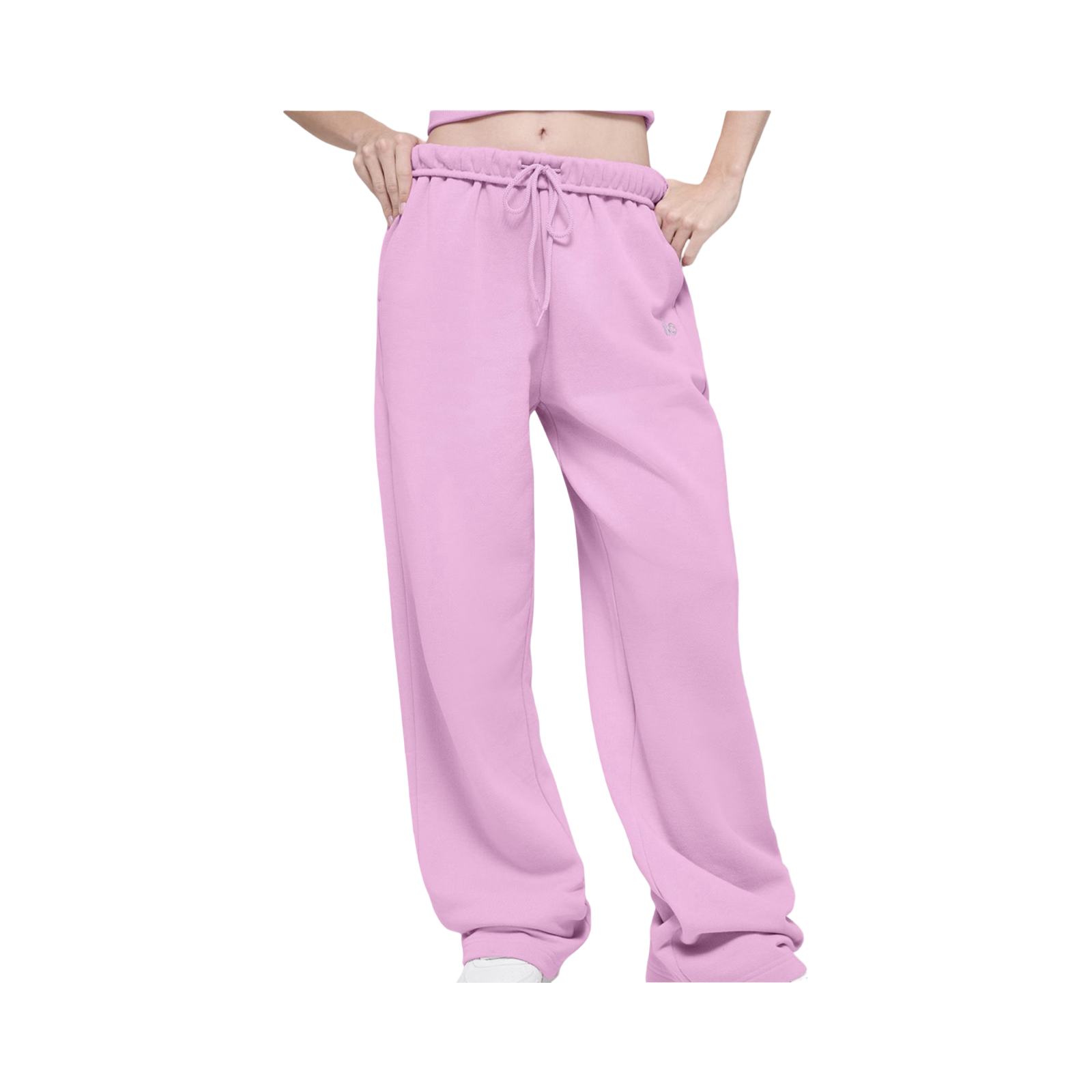 ALO ACCOLADE STRAIGHT LEG SWEATPANTS IN CANDY HEART PINK