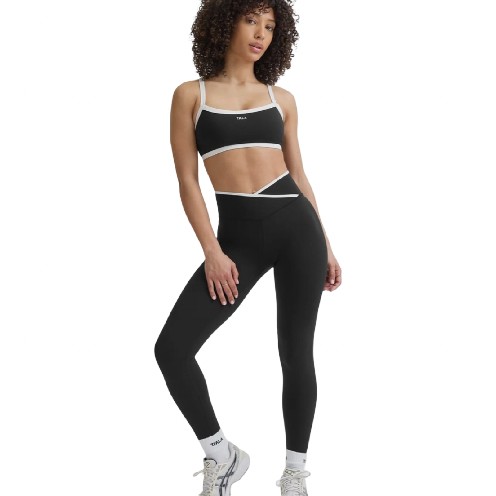 TALA DAY FLEX LEGGINGS BLACK AND IVORY