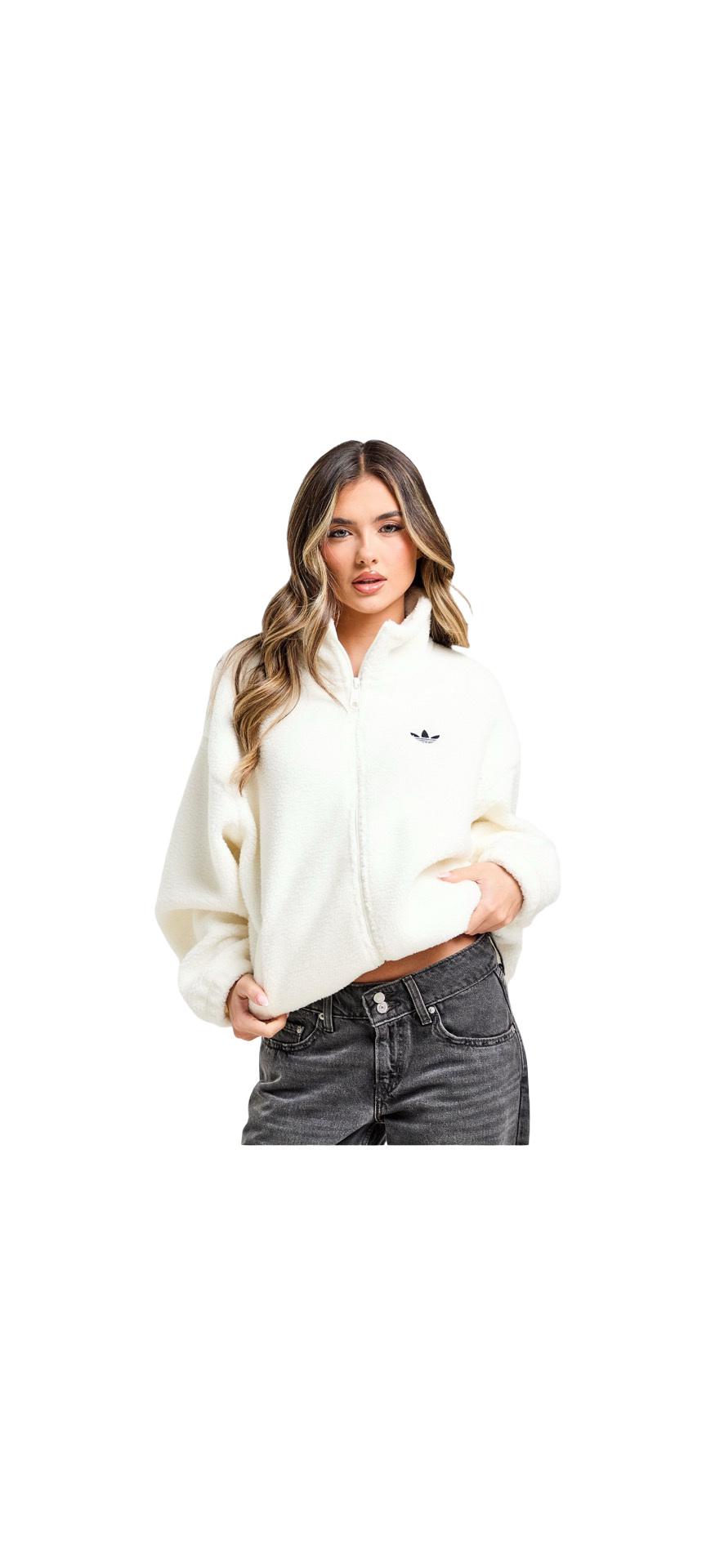 ADIDAS ORIGINALS TEDDY FULL ZIP JACKET