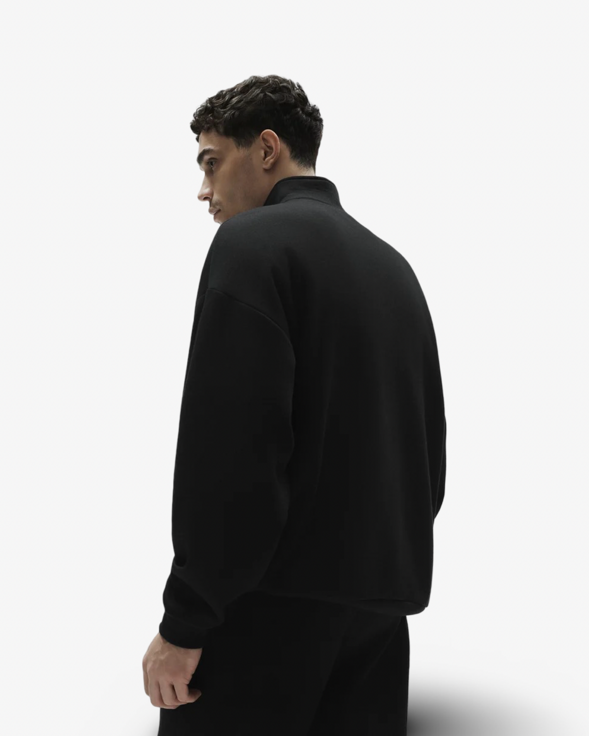 ALO ACCOLADE BLACK 1/4 ZIP & STRAIGHT LEG JOGGER TRACKSUIT