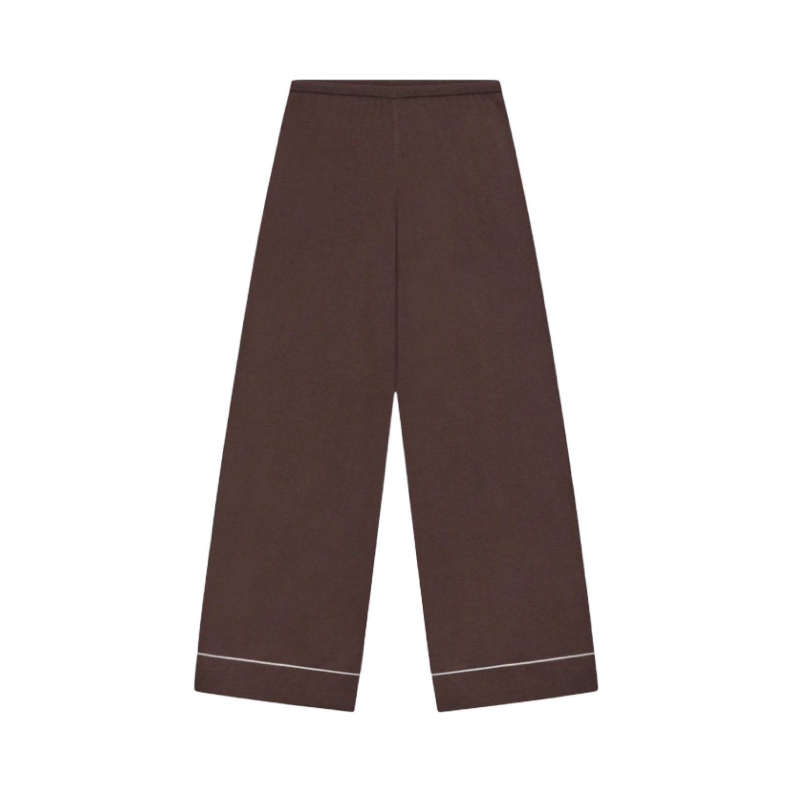 THE COUTURE CLUB KNITTED PANEL TROUSERS BROWN