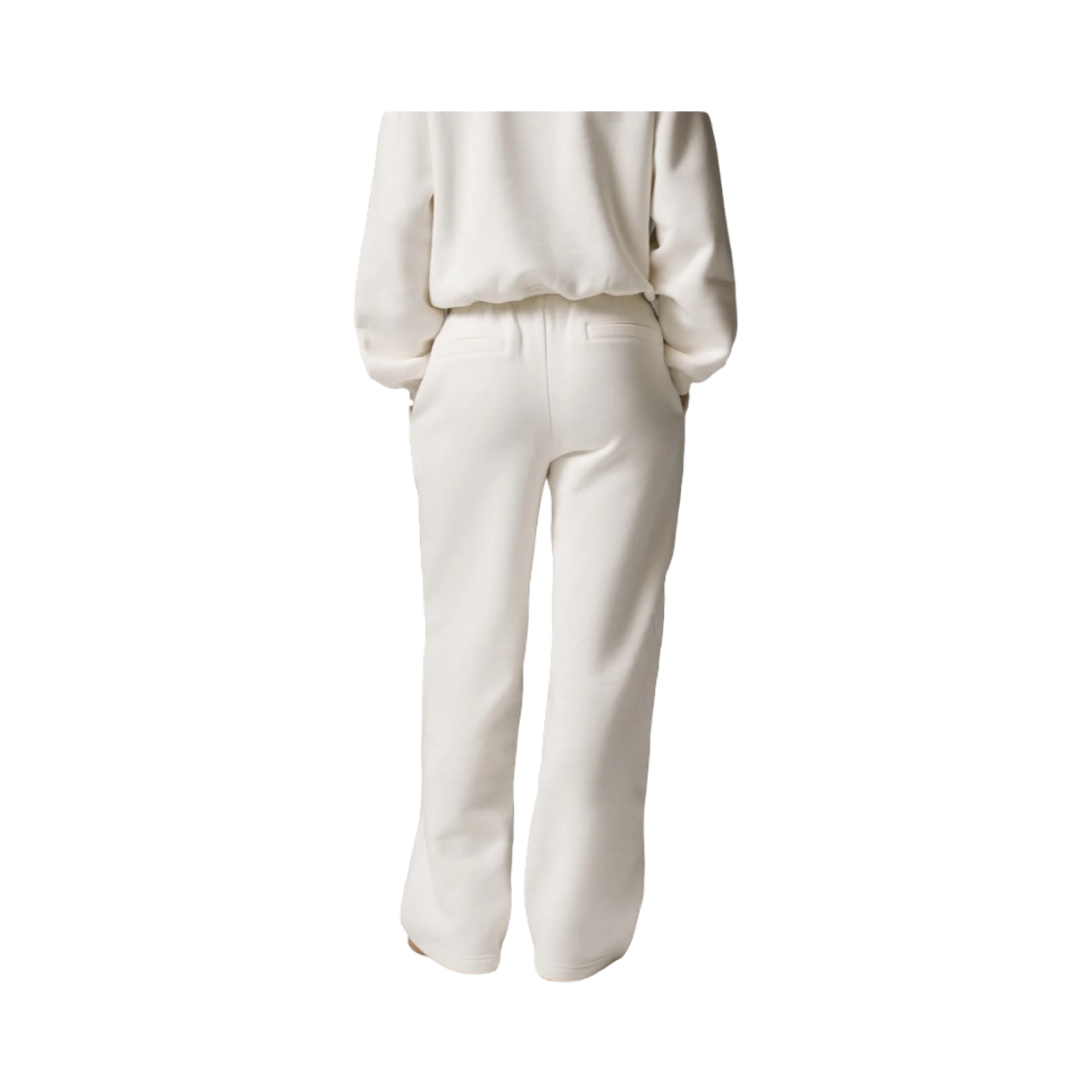 THE COUTURE CLUB CTRE STRAIGHT LEG JOGGERS OFF WHITE
