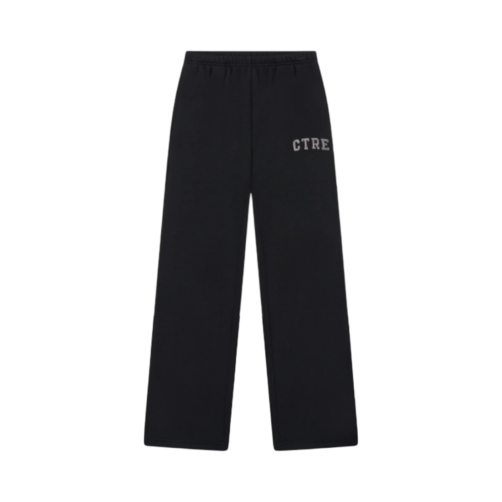THE COUTURE CLUB CTRE STRAIGHT LEG JOGGERS BLACK
