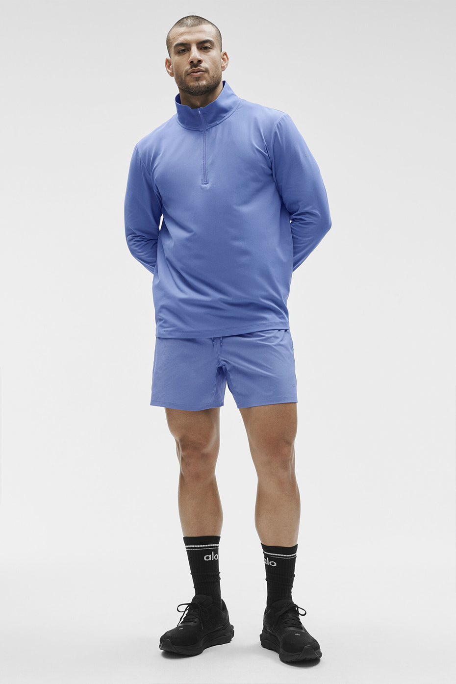 Alo Conquer 1/4 Zip Reform Long Sleeve - Provence Blue