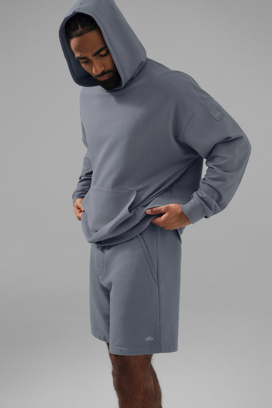 Alo Double Take Hoodie - Steel Gray