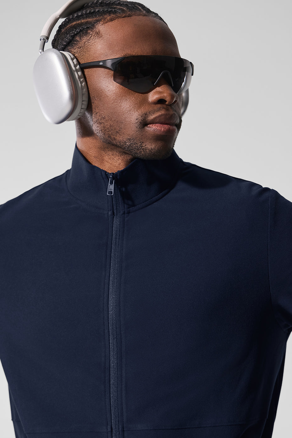 Alo Conquer Max Mock Neck Full Zip - Navy