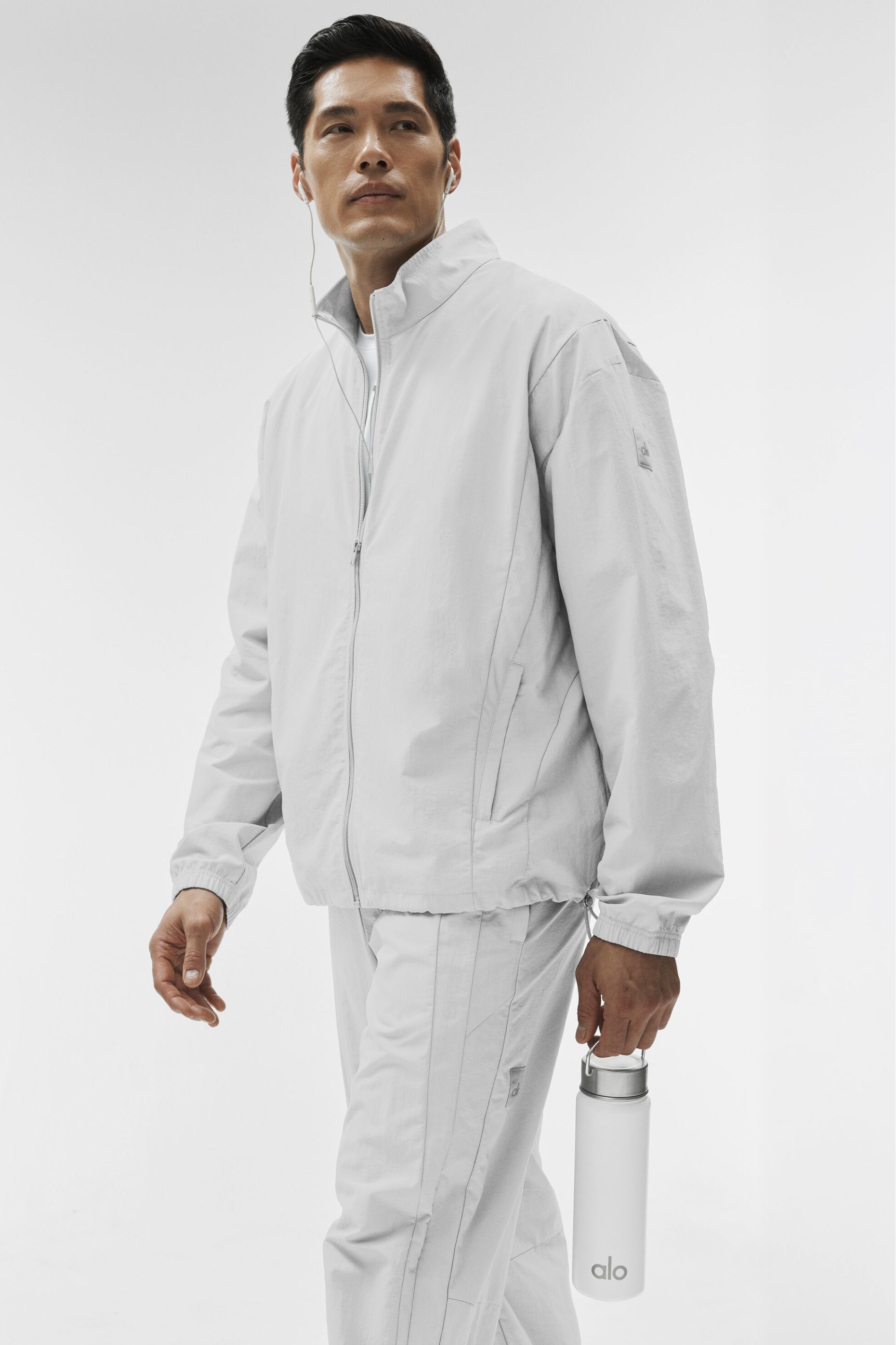 Alo Takeaway Track Full Zip Jacket - Titanium